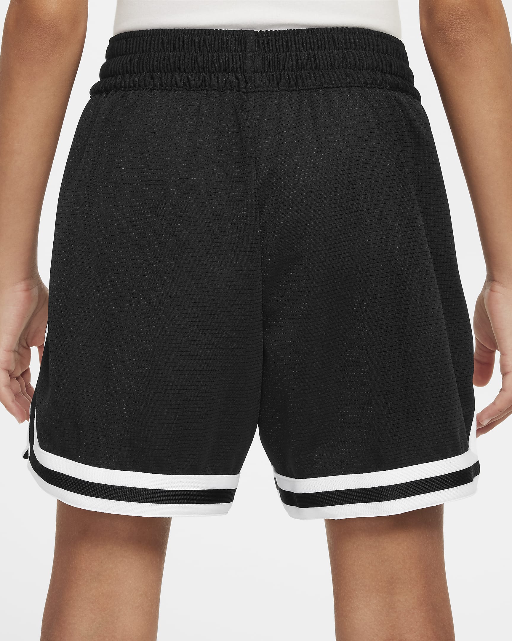 Giannis DNA Dri-FIT Basketballshorts (ältere Kinder) - Schwarz/Weiß