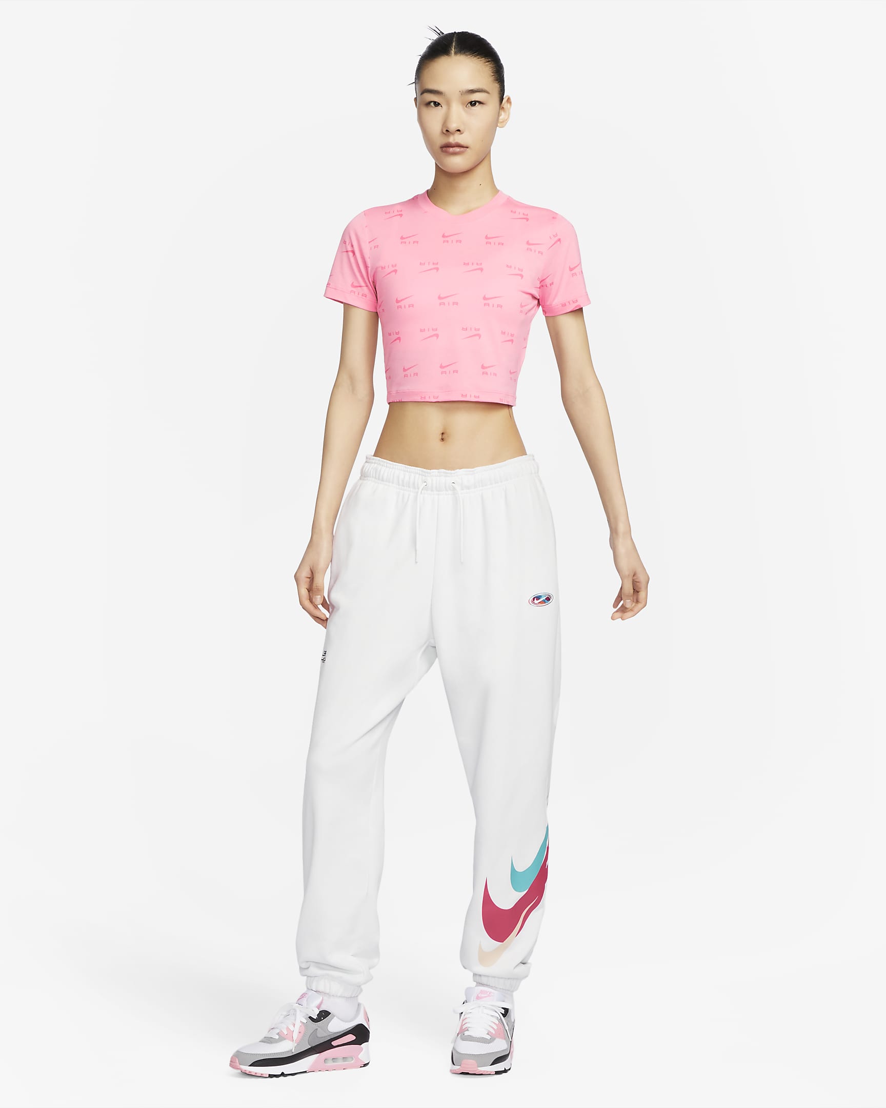 Nike Air Women's Slim-fit Printed Crop T-Shirt. Nike PH