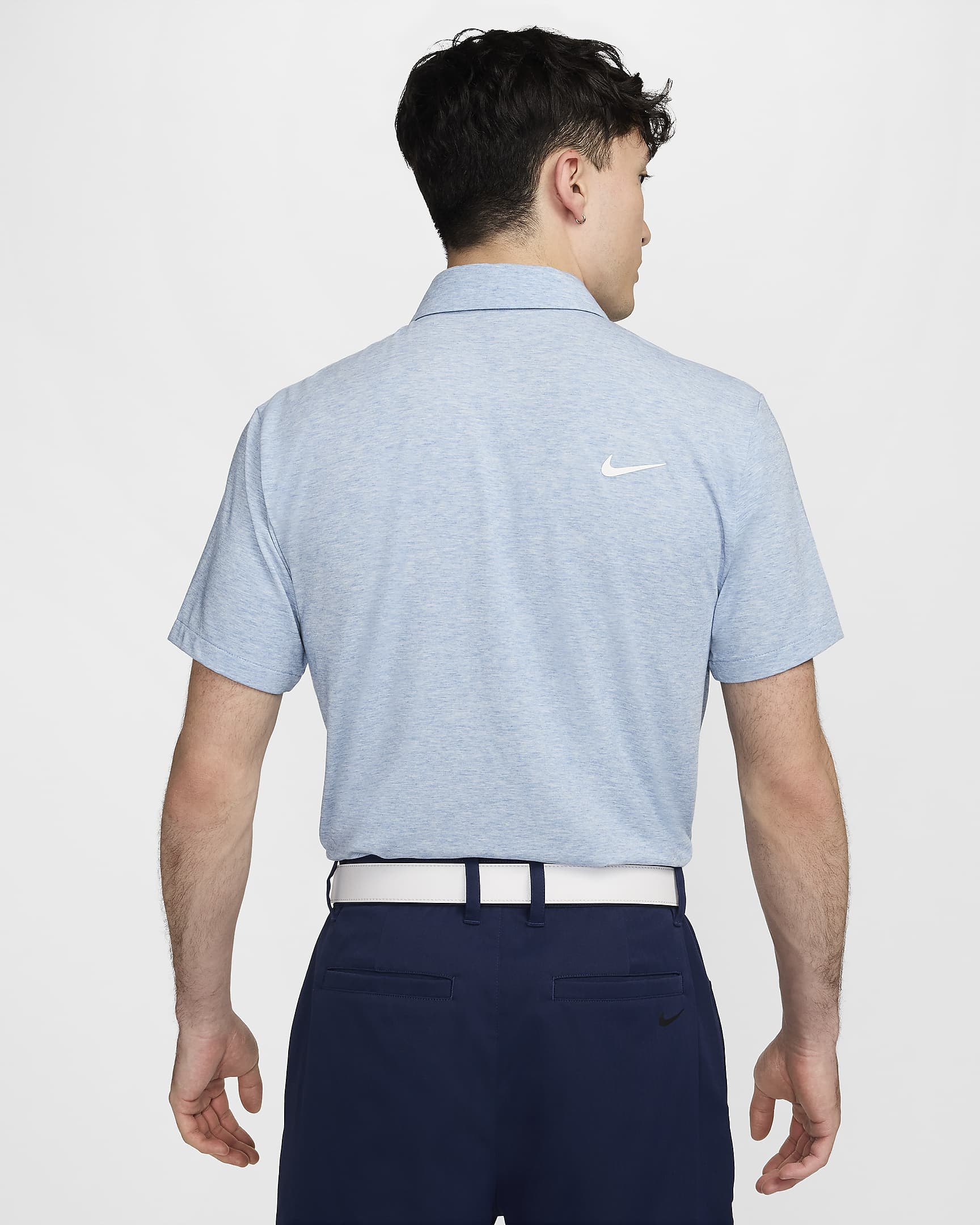 Nike Dri-FIT Tour Men's Golf Polo - Aegean Storm/White