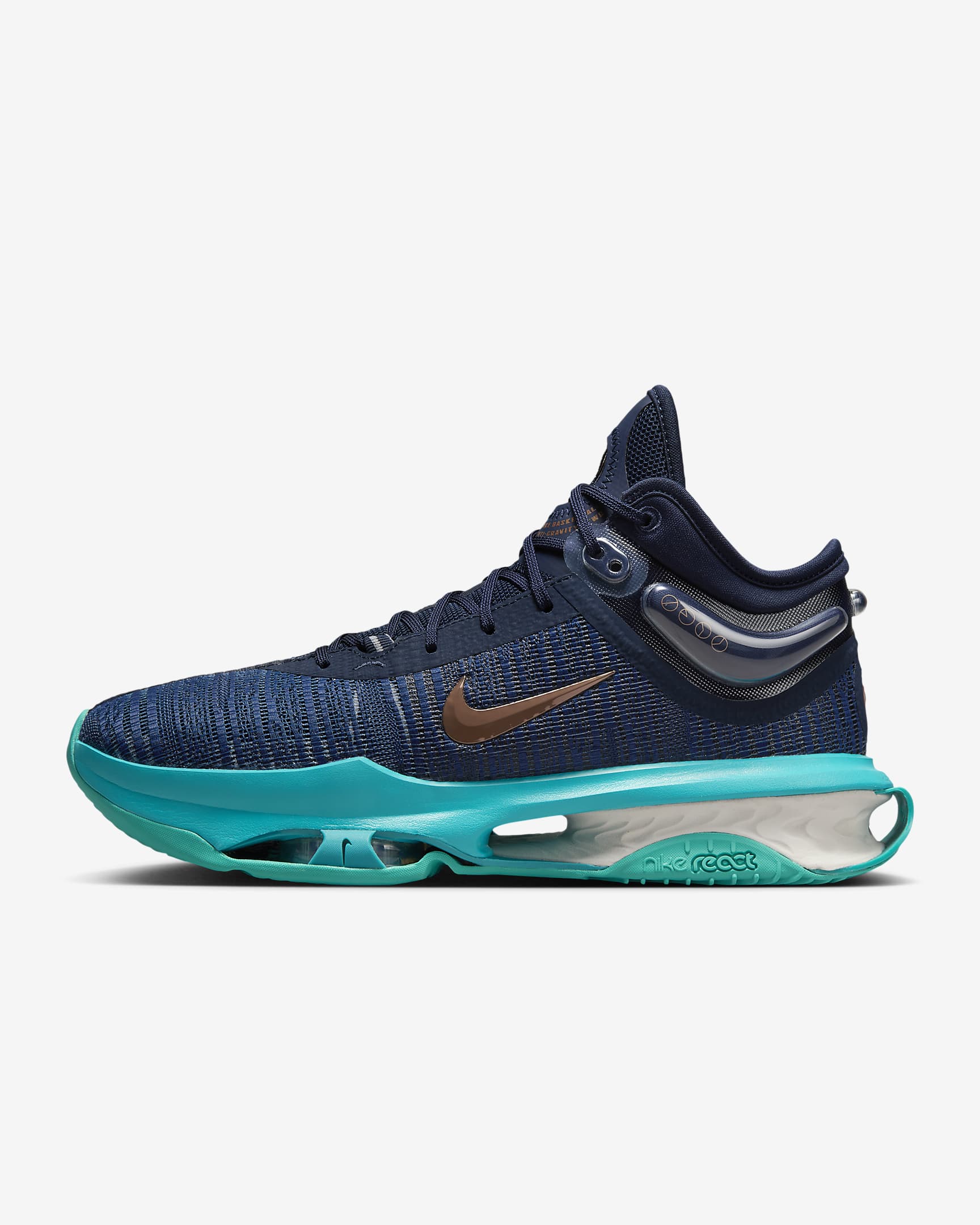 Nike G.T. Jump 2-basketballskoene til mænd - Obsidian/Dusty Cactus/Midnight Navy/Metallic Red Bronze