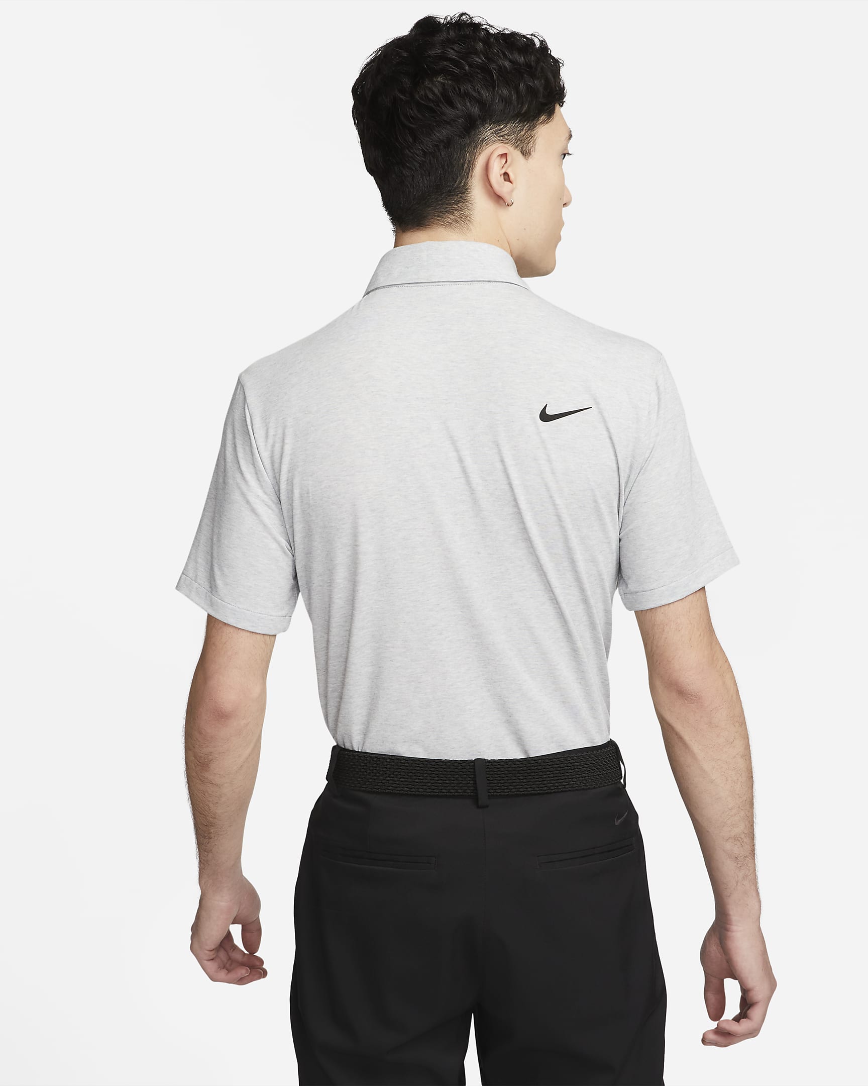 เสื้อโปโลกอล์ฟผู้ชาย Nike Dri-FIT Tour - Light Smoke Grey/ดำ