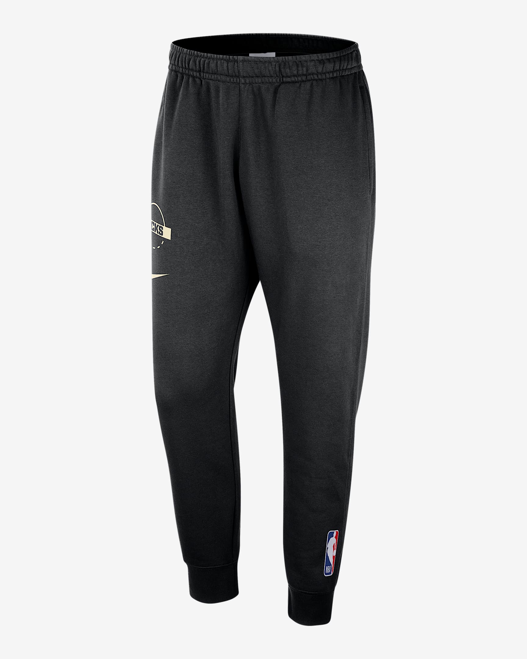 Milwaukee Bucks Club Men's Nike NBA Practice Fleece Joggers - Black/Flat Opal