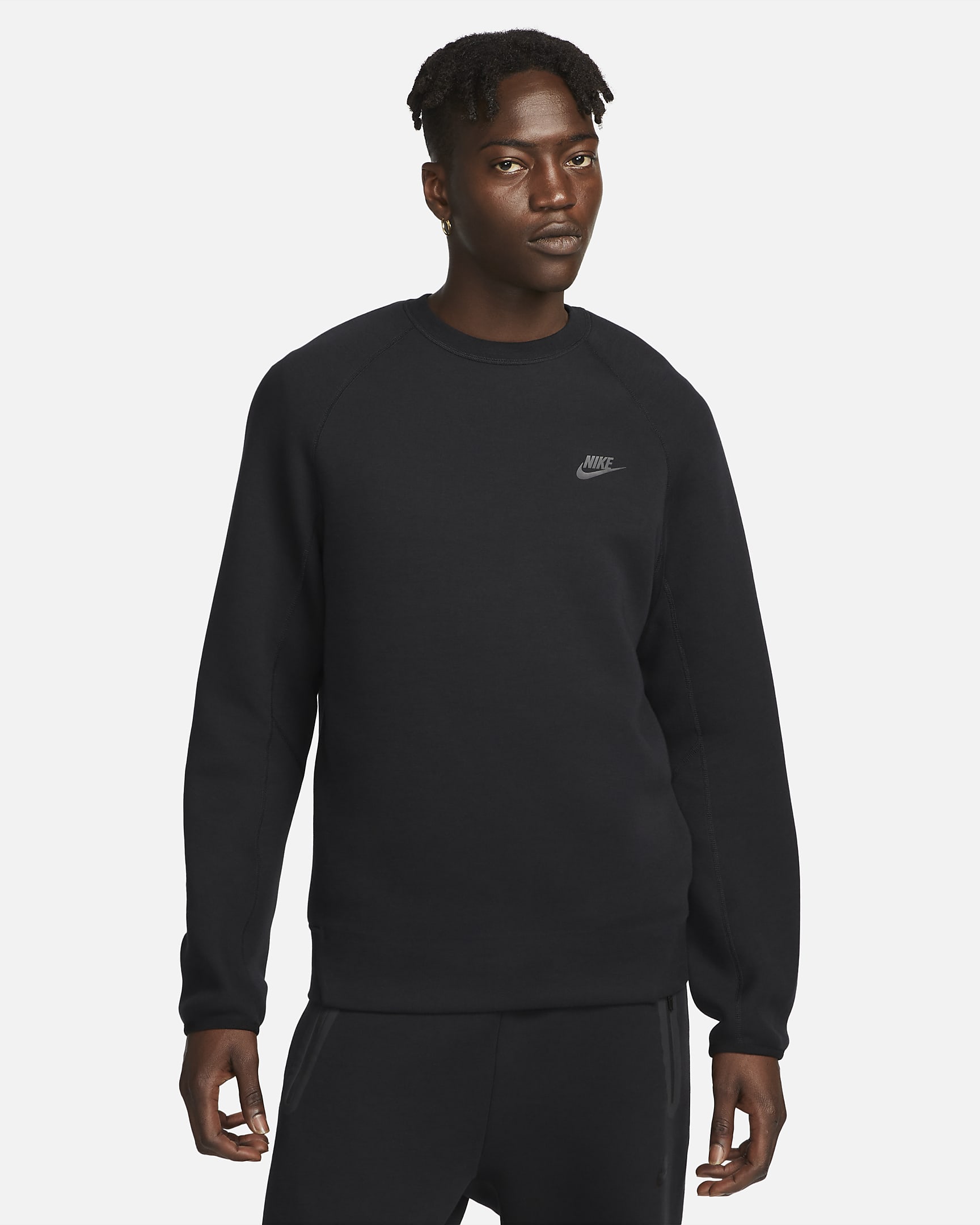 Haut Nike Sportswear Tech Fleece pour homme - Noir/Noir