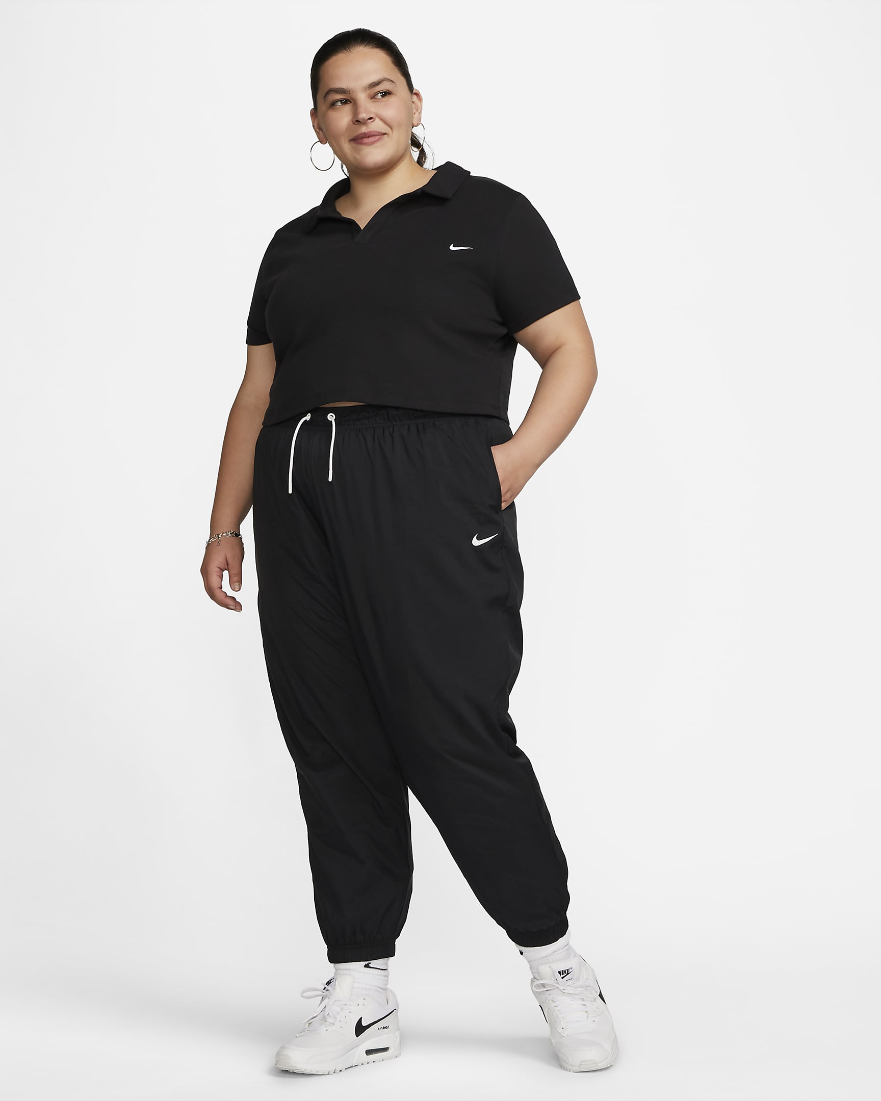 Nike Sportswear Essential Women's Short-Sleeve Polo Top (Plus Size ...