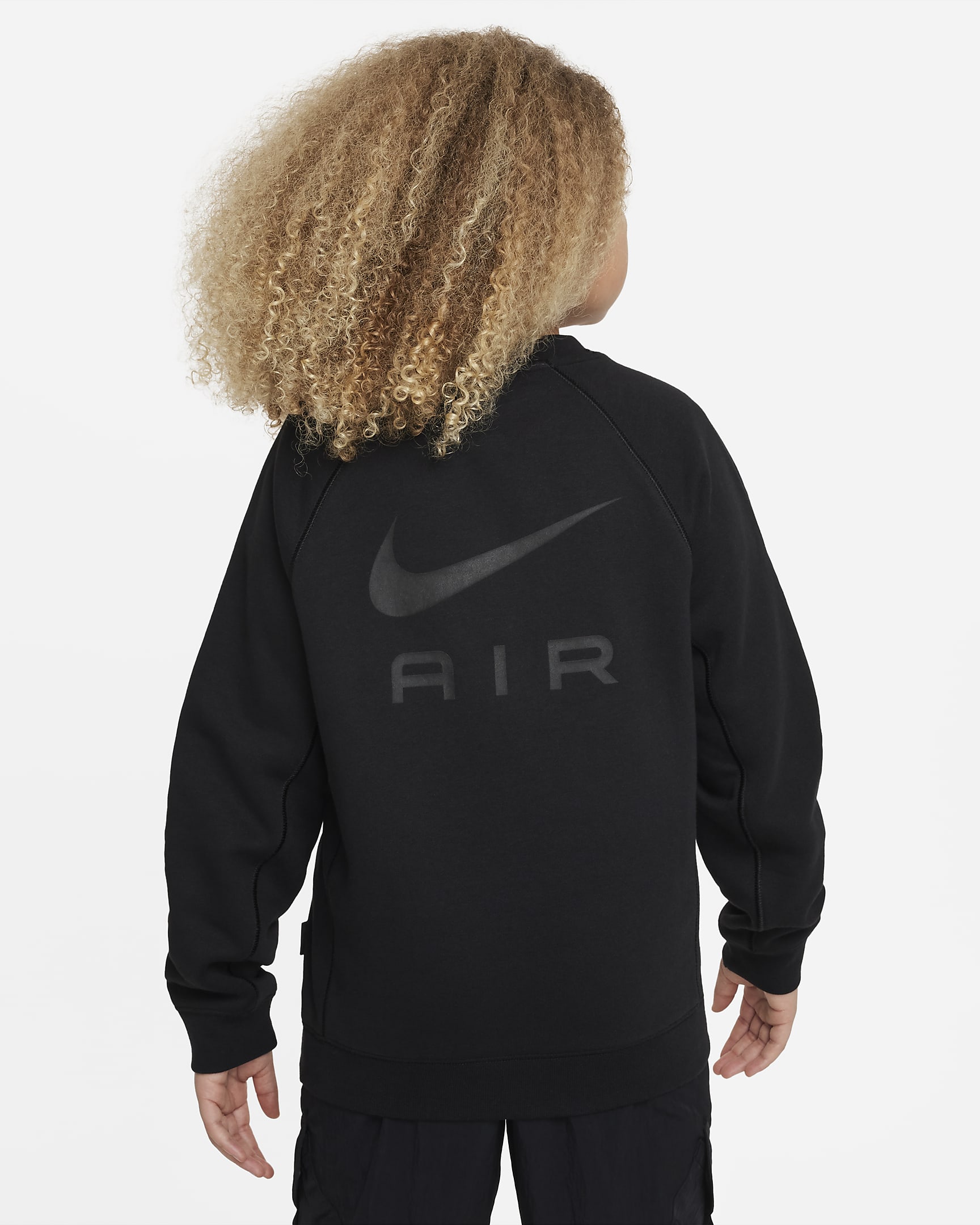 Nike Air Big Kids' Sweatshirt - Black/Black