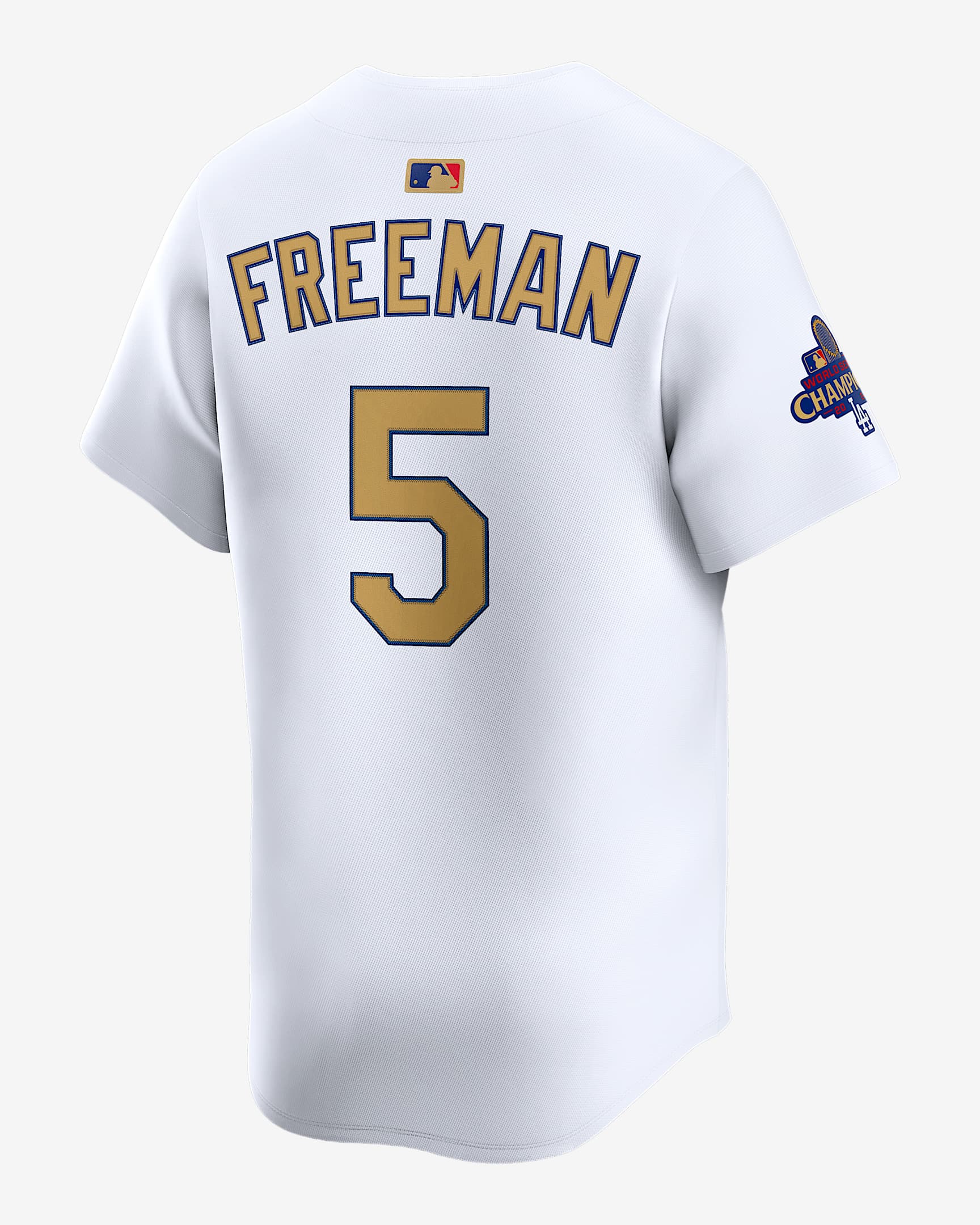 フレディ フリーマン ロサンゼルス ドジャース 2024 ワールド シリーズ チャンピオンズ ゴールド メンズ ナイキ Dri-FIT ADV MLB リミテッド ユニフォーム - ホワイト