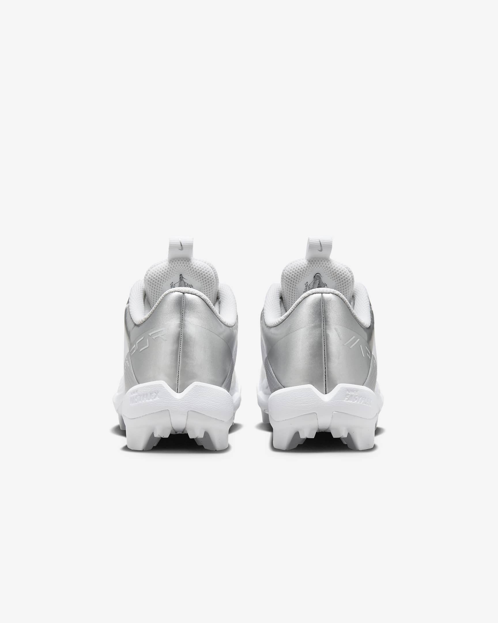 Nike Vapor Edge Shark 2 Little/Big Kids' Football Cleats - White/White/Pure Platinum/Metallic Silver