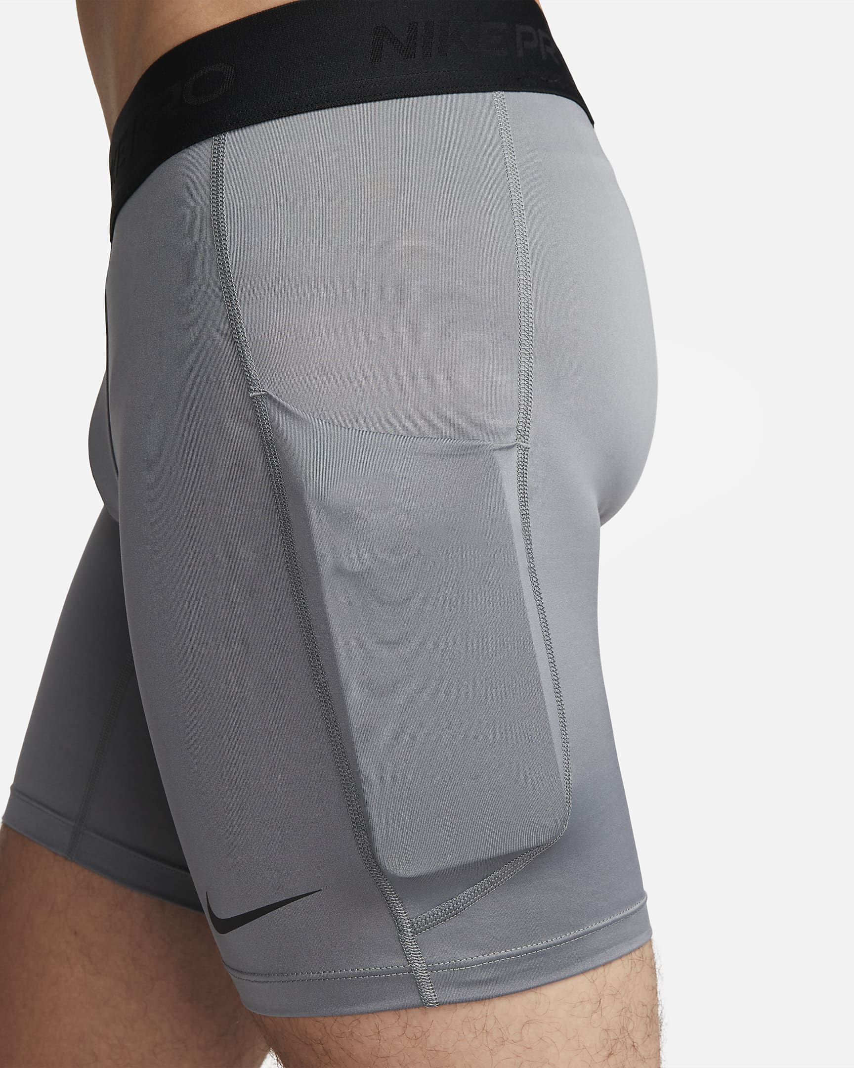 Nike Pro Men's Dri-FIT Fitness Shorts - Smoke Grey/Black