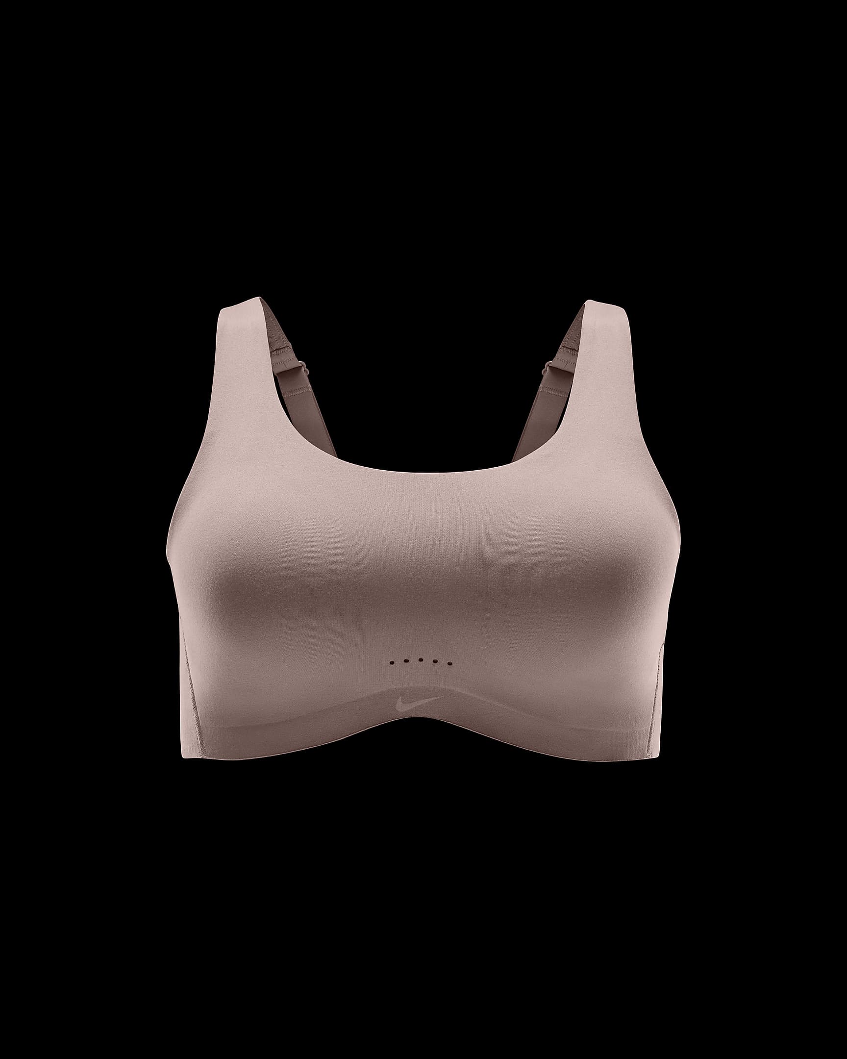 Bra deportivo de media sujeción con almohadillas para mujer Nike Alate Coverage - Polvo del desierto/Polvo del desierto/Blanco