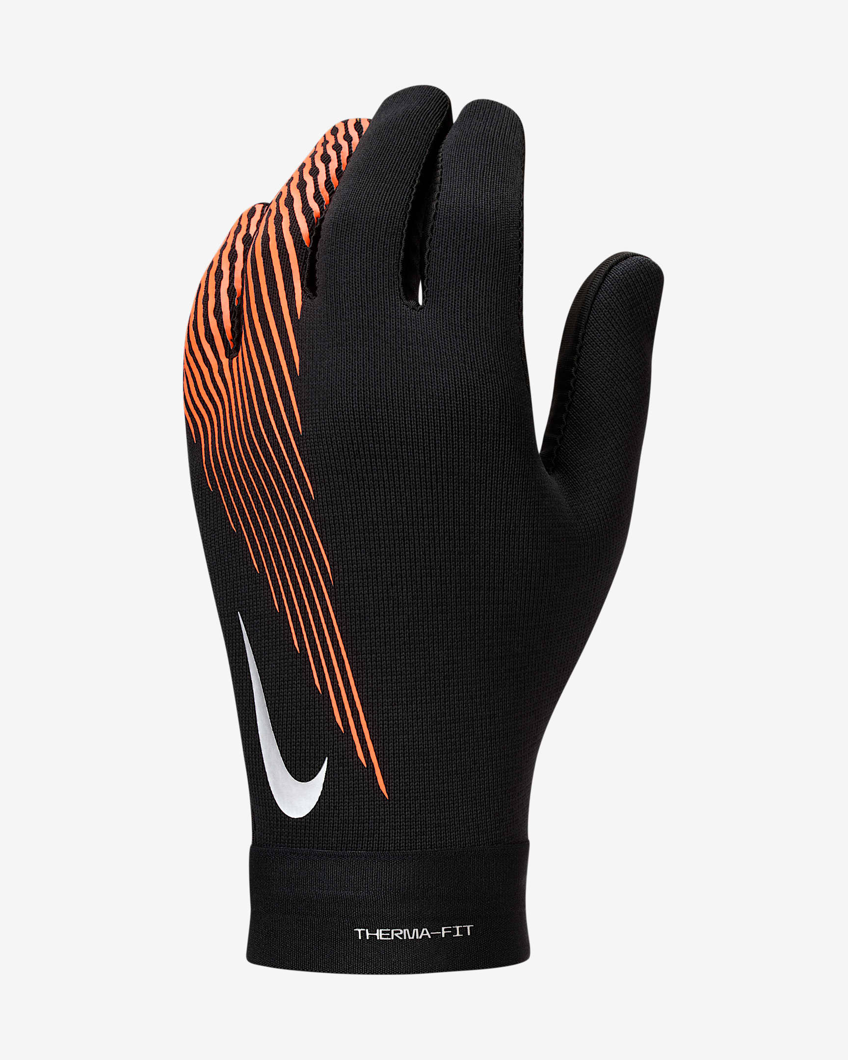 Nike Academy Therma-FIT Football Gloves - Black/Hyper Crimson/Metallic Silver