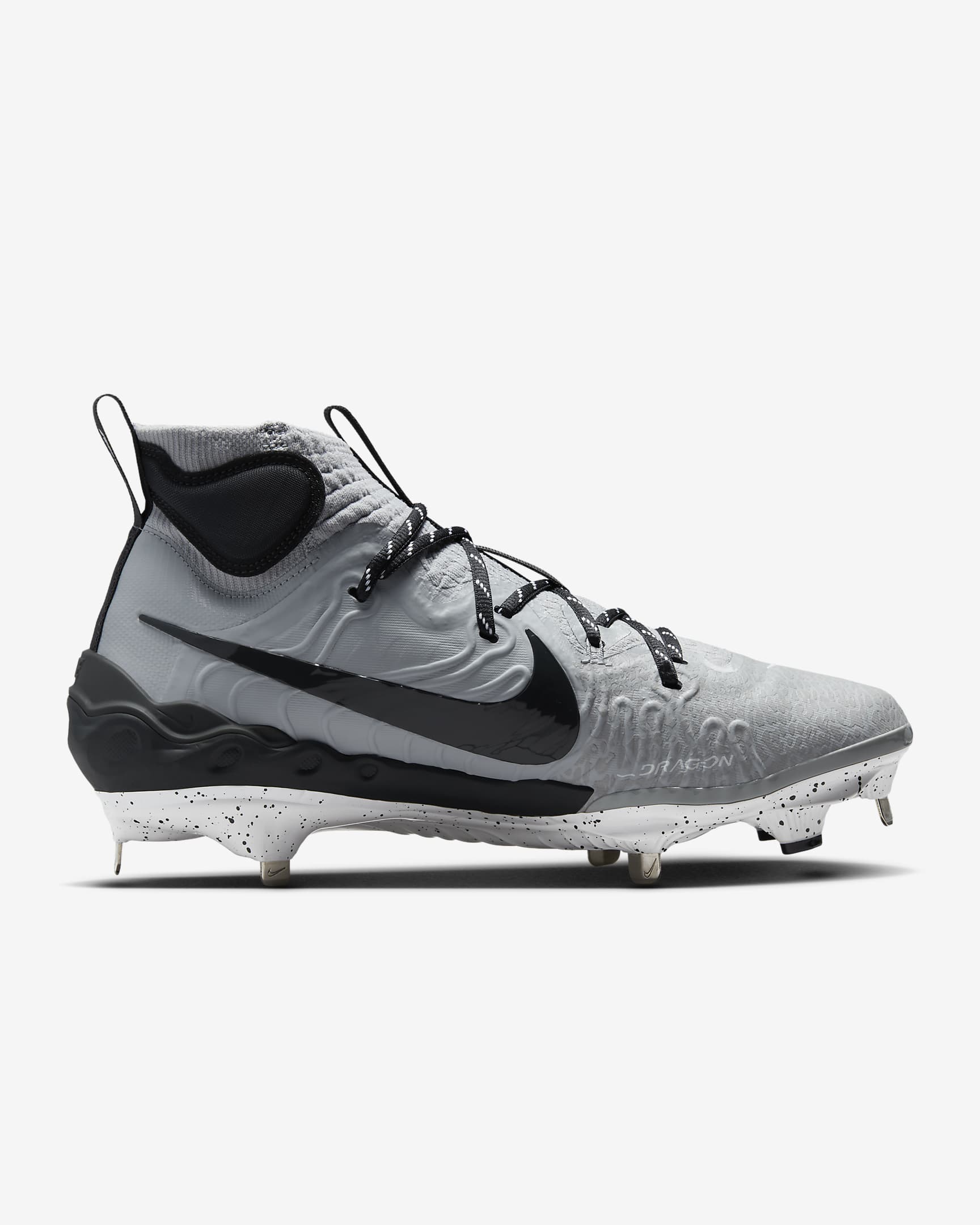 Tacos de béisbol para hombre Nike Alpha Huarache NXT - Gris lobo/Blanco/Platino puro/Gris humo oscuro