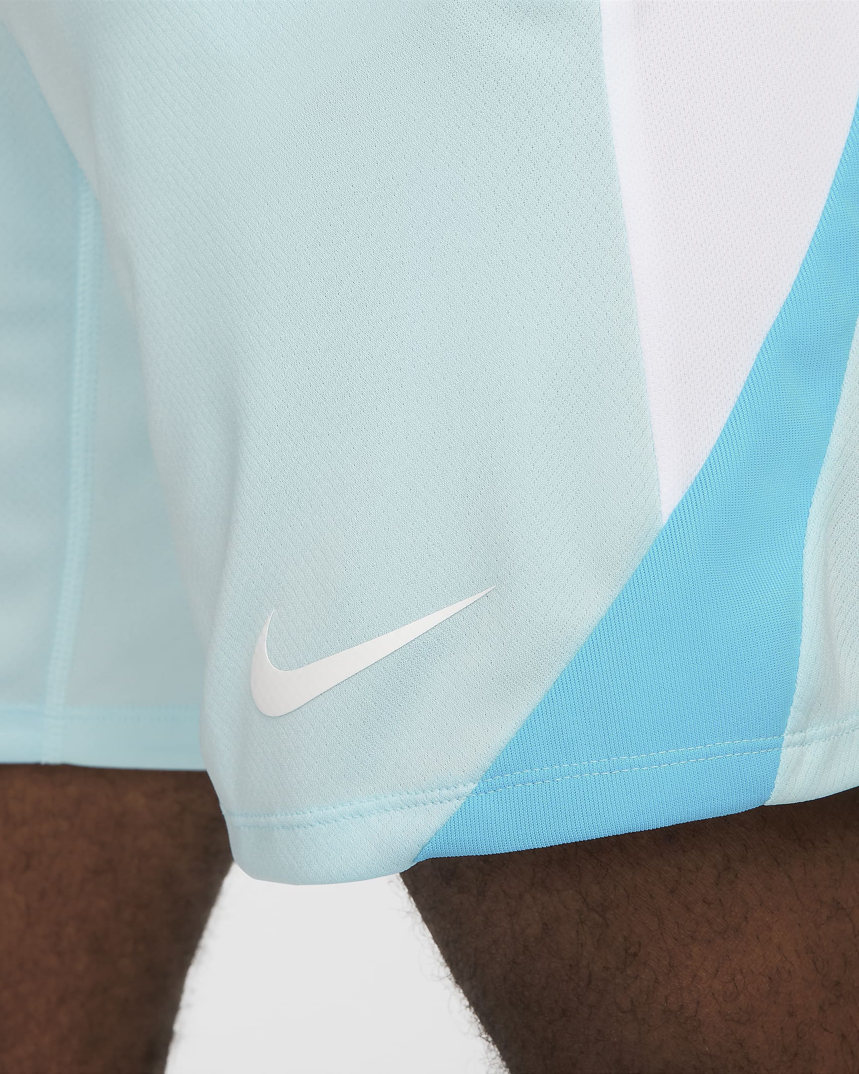 Short de foot Dri-FIT Nike Strike pour homme - Glacier Blue/Blanc/Baltic Blue/Blanc