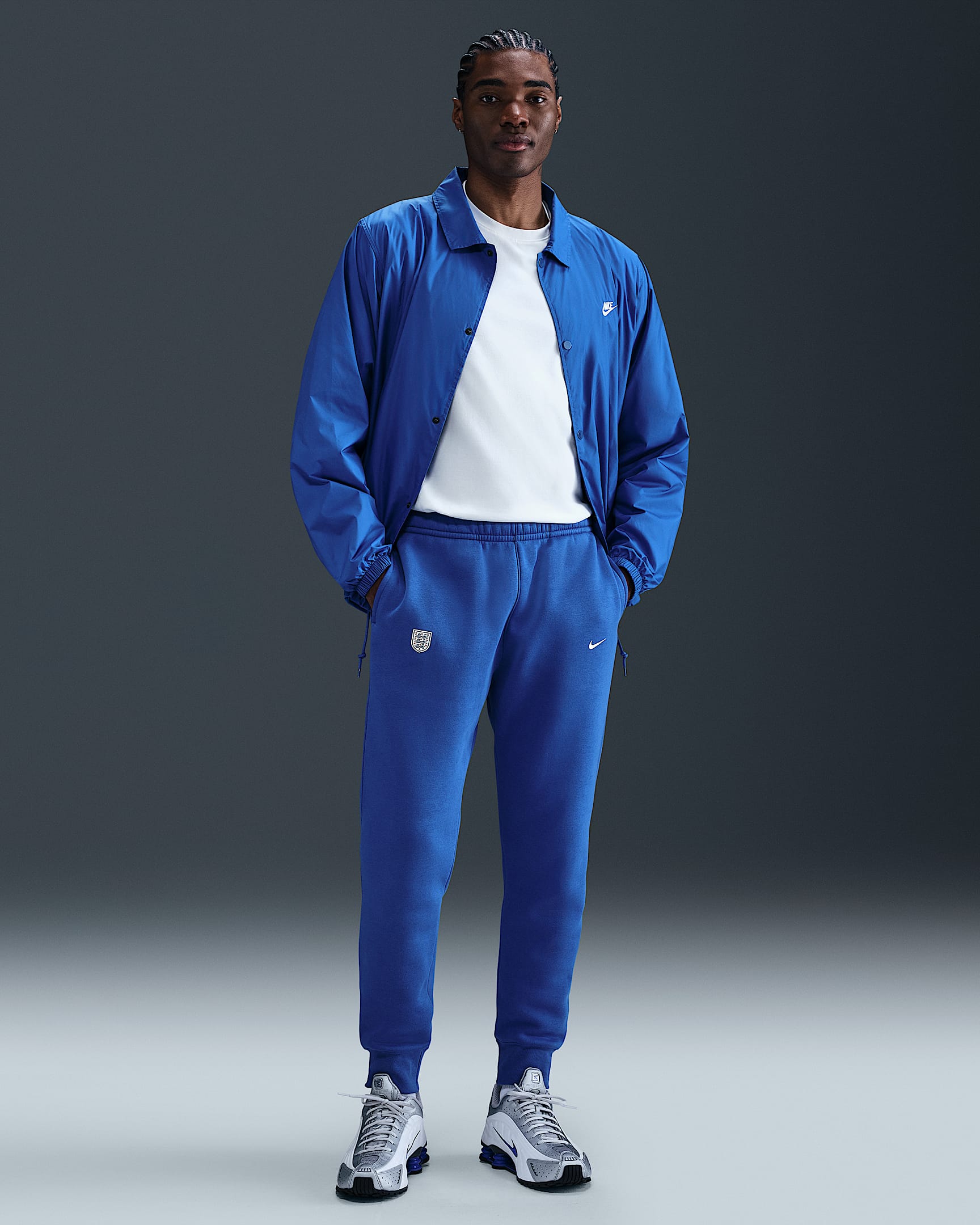 Engeland Club Nike voetbaljoggingbroek voor heren - Game Royal/Wit