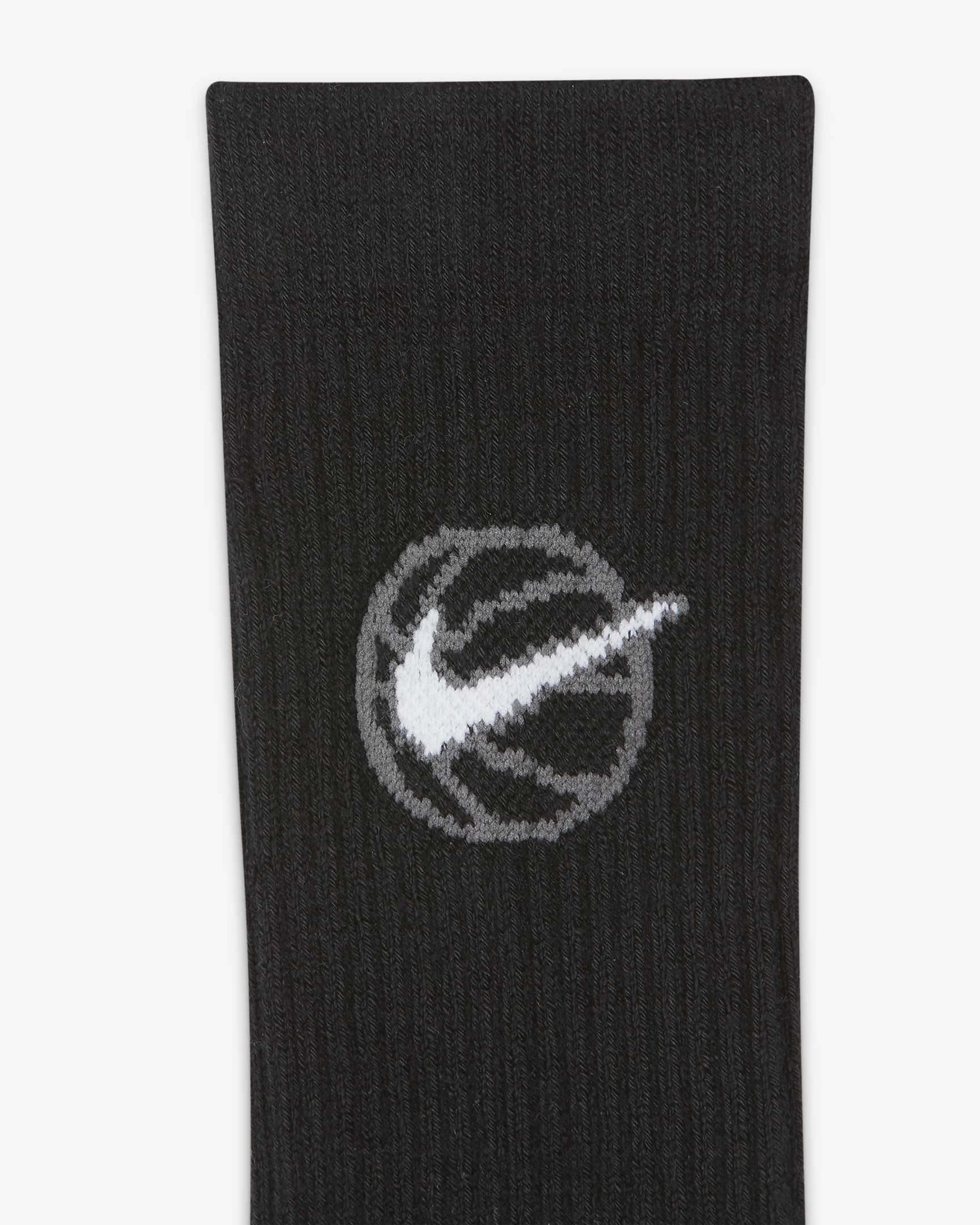 Nike Everyday Crew Basketball Socks (3 Pairs) - Black/White