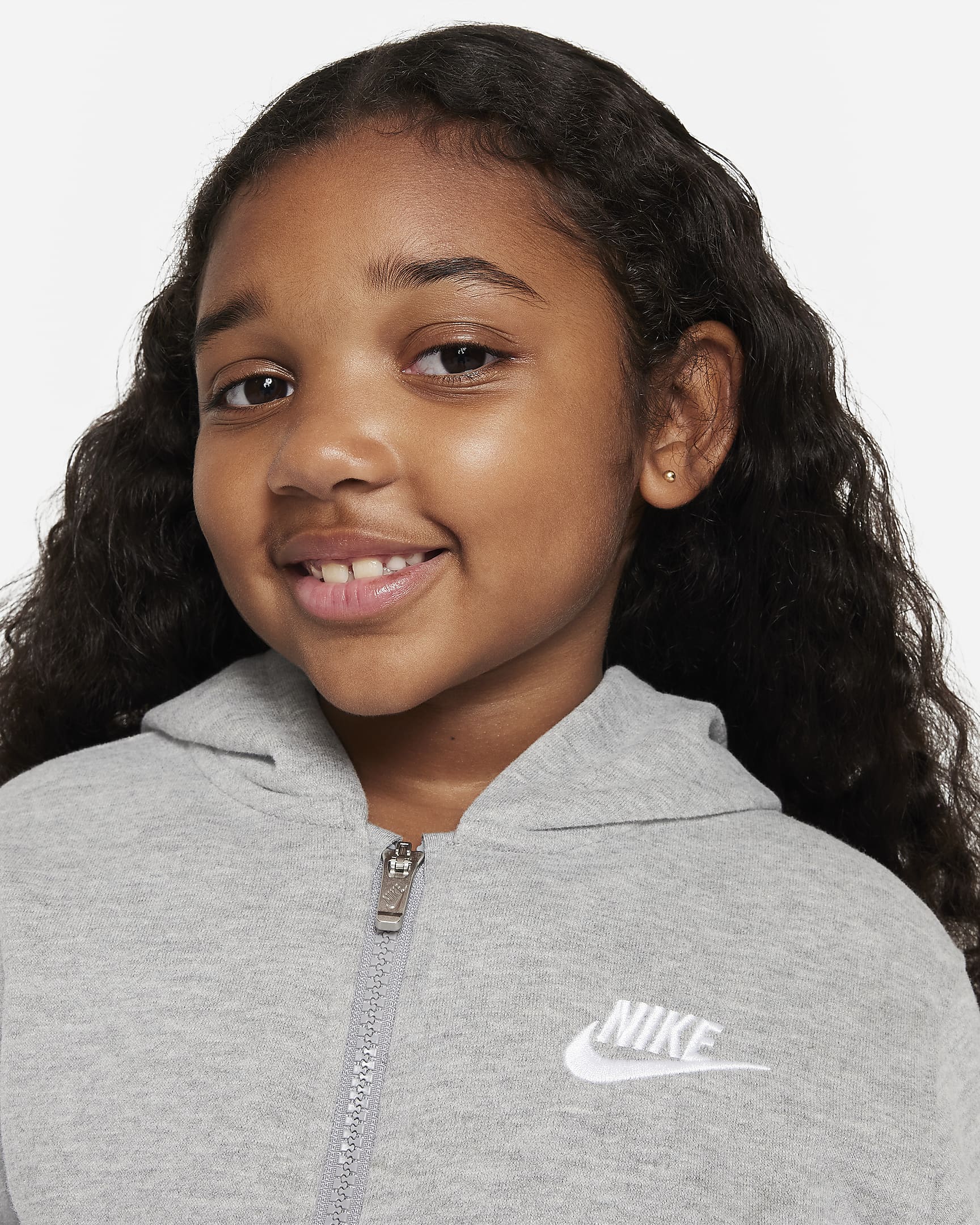 Nike Sportswear Club Fleece Little Kids' Pullover Hoodie - Grey