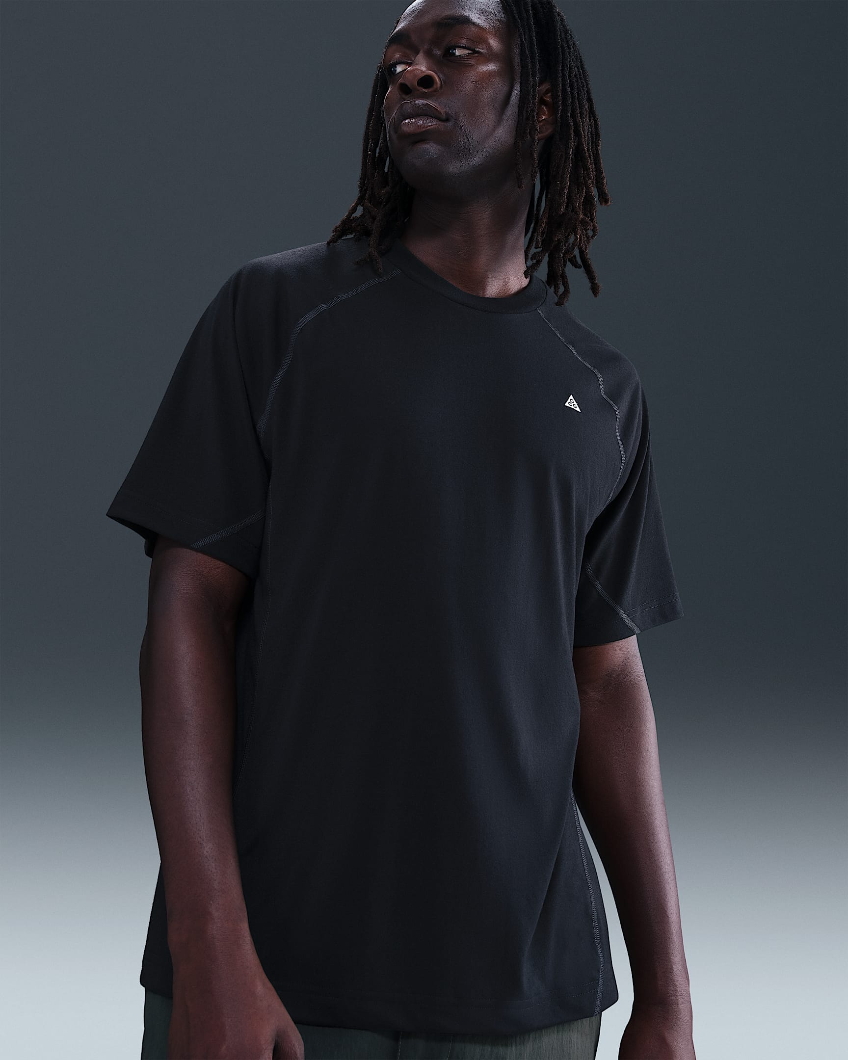 Nike ACG 'Goat Rocks' Men's Dri-FIT ADV UV Short-Sleeve Top - Black/Anthracite/Summit White