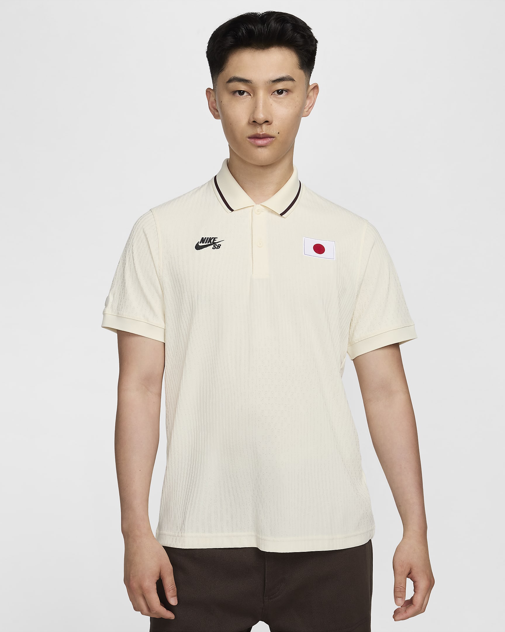 Nike SB Japan Men's Dri-FIT ADV Short-Sleeve Polo - Coconut Milk/Black