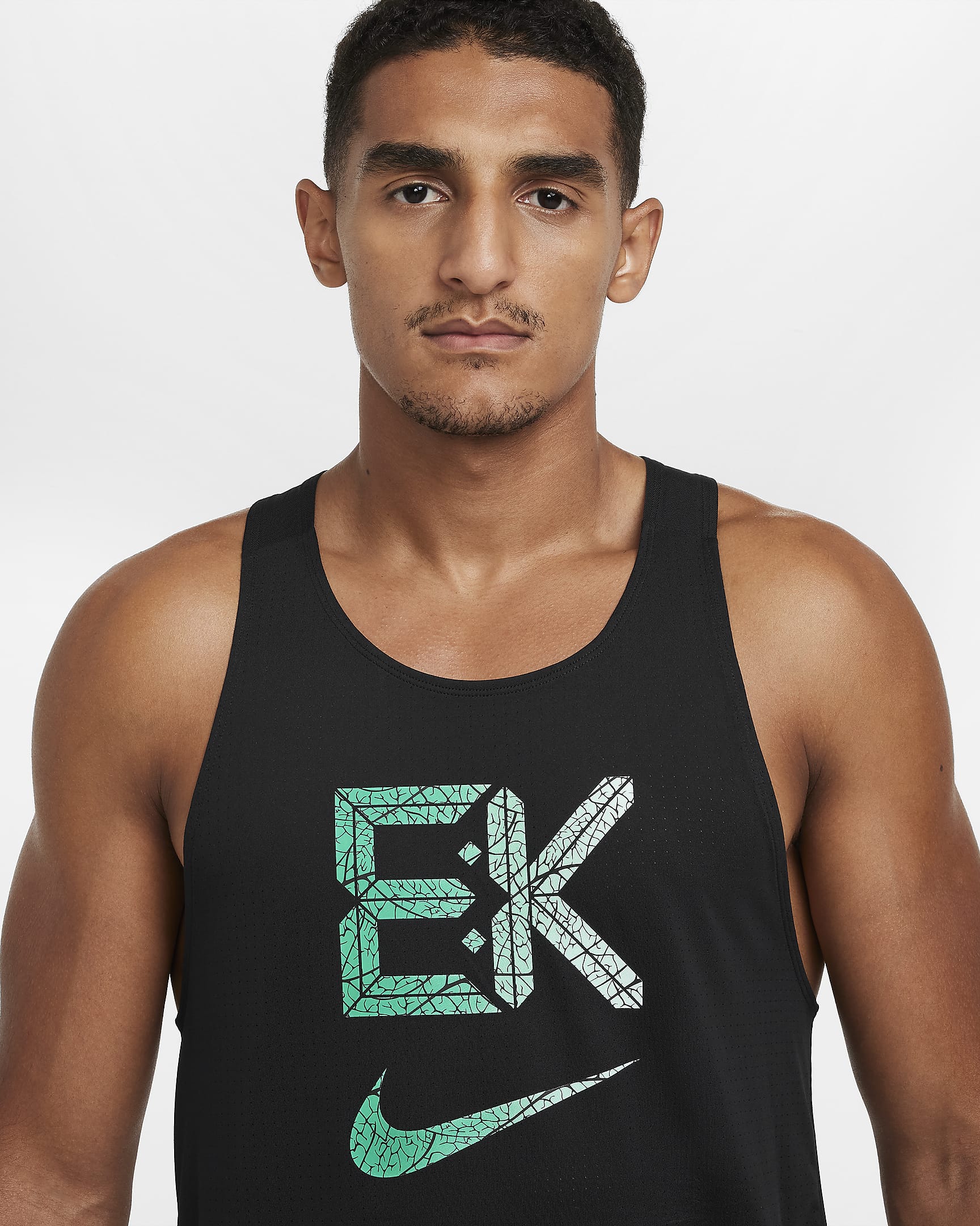 Nike Fast "Kipchoge" Men's Dri-FIT Running Singlet - Black/Stadium Green