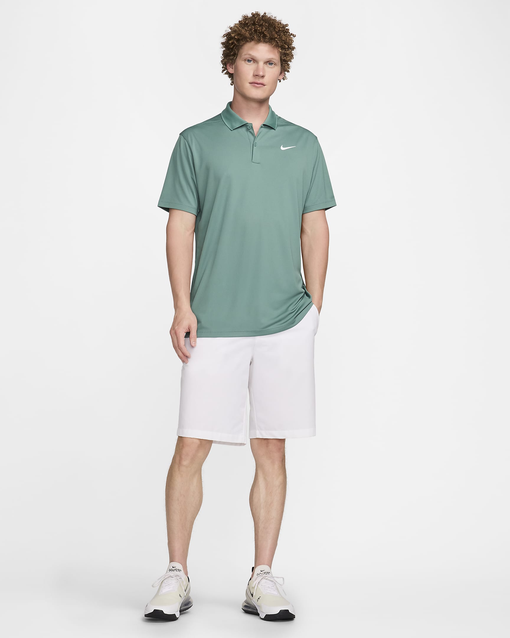 Nike Dri-FIT Victory férfi golfpóló - Bicoastal/Fehér