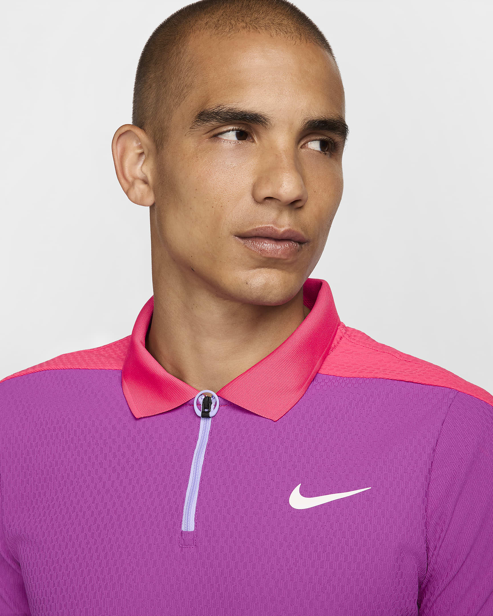 NikeCourt Slam Ultimate Men's Dri-FIT ADV Tennis Polo - Hot Fuchsia/Aster Pink/Mystic Hibiscus/White