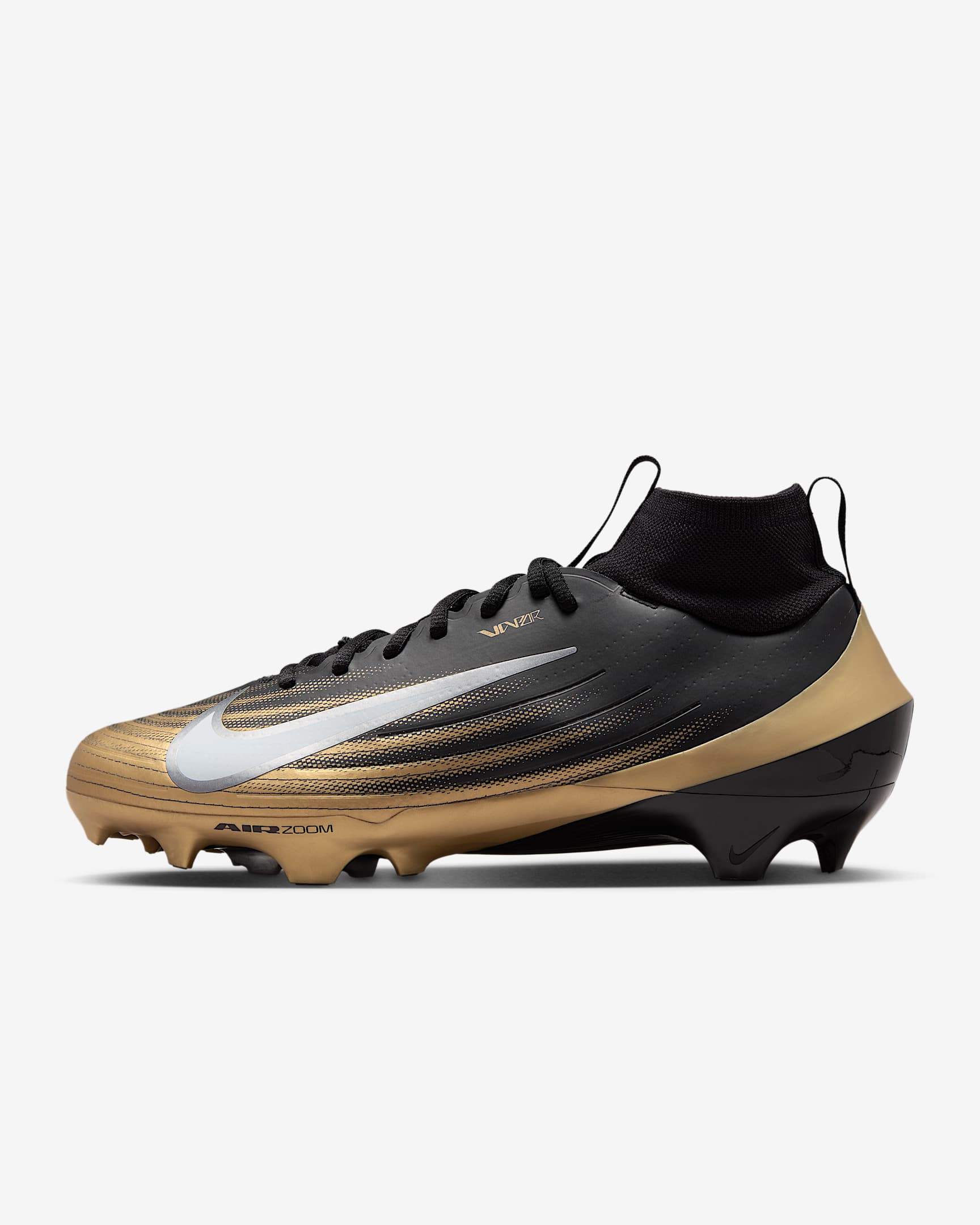 Tacos de fútbol americano Nike Vapor Pro 1 - Negro/Oro metalizado/Blanco