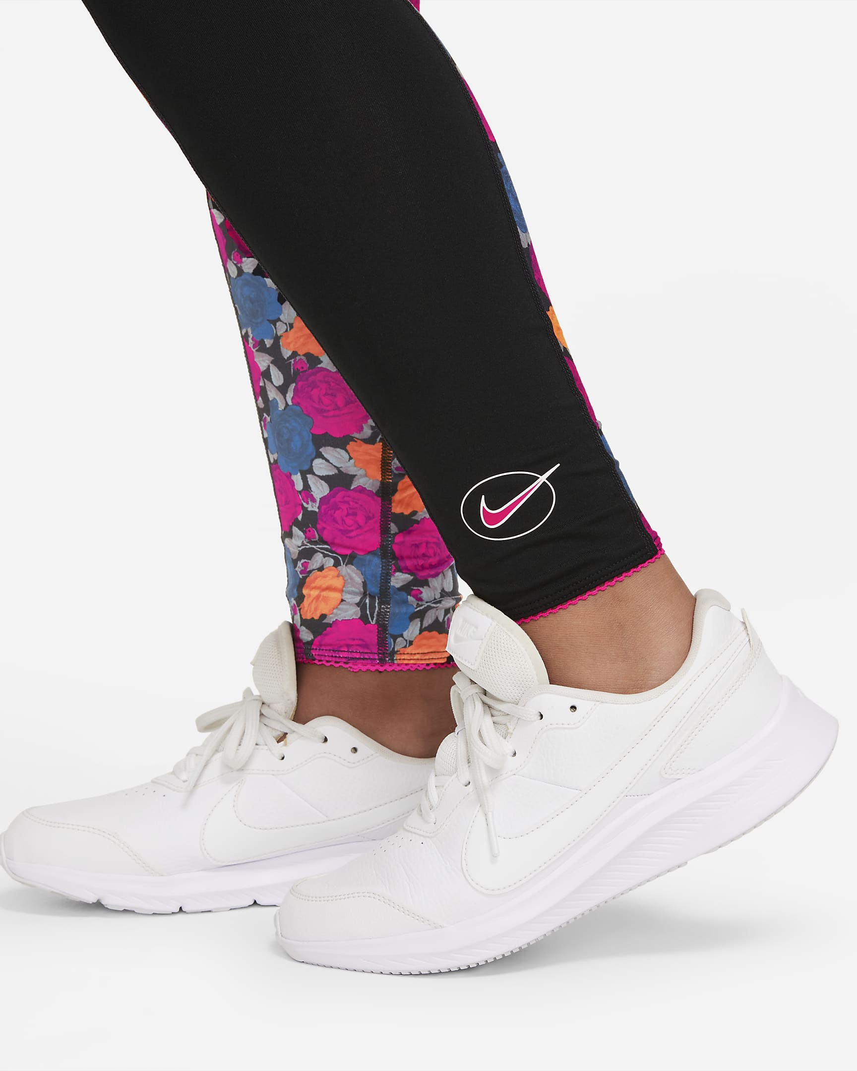 Nike Dri-FIT One Luxe Big Kids' (Girls') Printed Tights (Extended Size ...