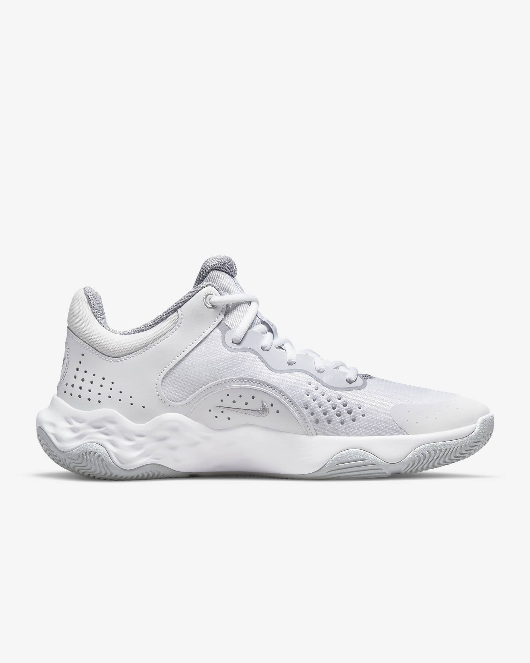 Nike Fly.By Mid 3 Basketball Shoes - White/Wolf Grey