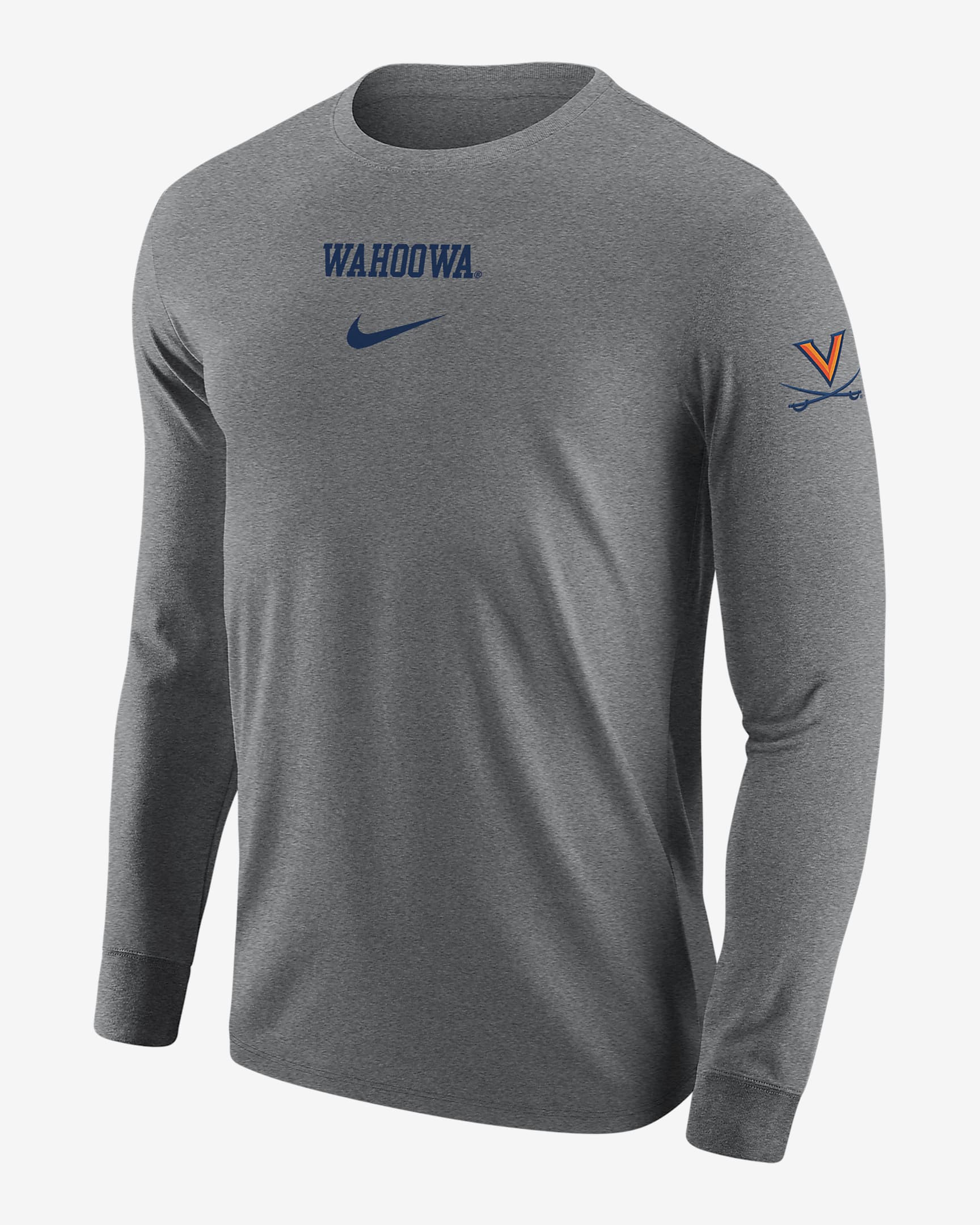 Virginia Men's Nike College Long-Sleeve T-Shirt - Dark Grey Heather