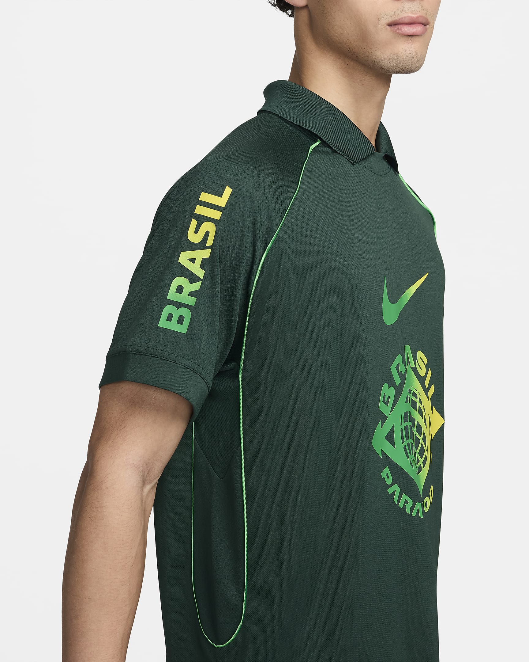 Jersey de fútbol Nike Dri-FIT de Brasil para hombre - Verde pro/Verde chispa claro/Amarillo dinámico