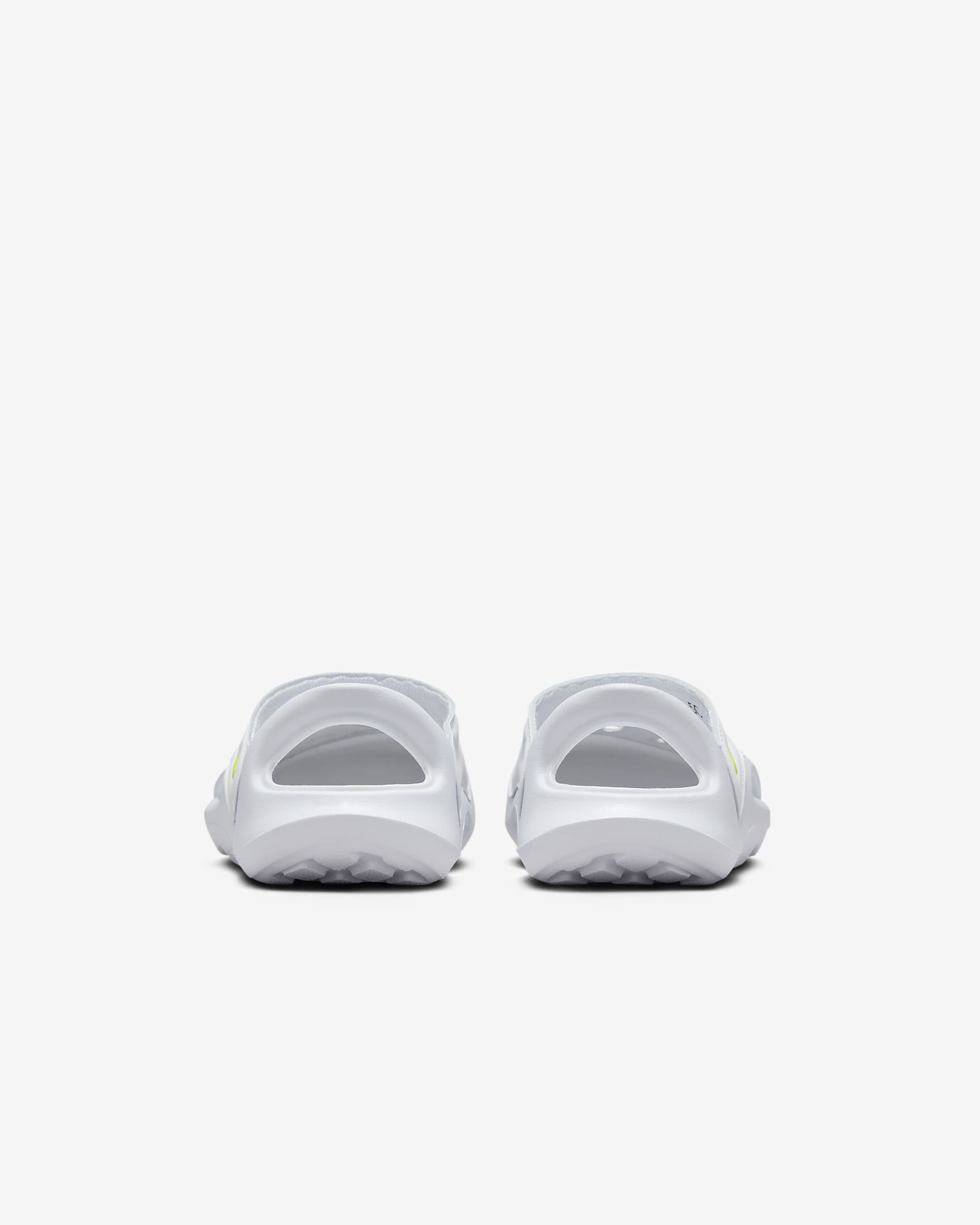 Badtoffla Nike Aqua Swoosh för baby/små barn - Vit/Pure Platinum/Volt