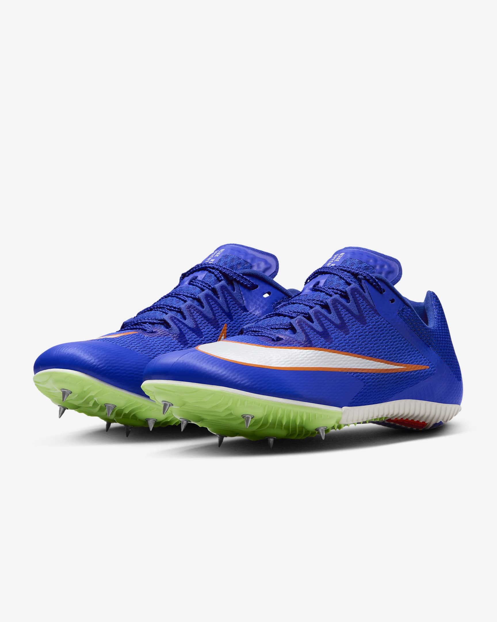 Nike Rival Sprint Track & Field Sprinting Spikes - Racer Blue/Lime Blast/Safety Orange/White