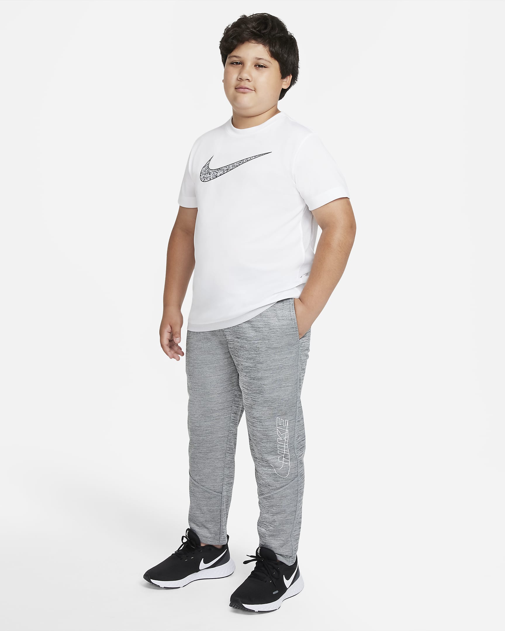 Nike Therma-FIT Big Kids' (Boys') Graphic Tapered Training Pants ...
