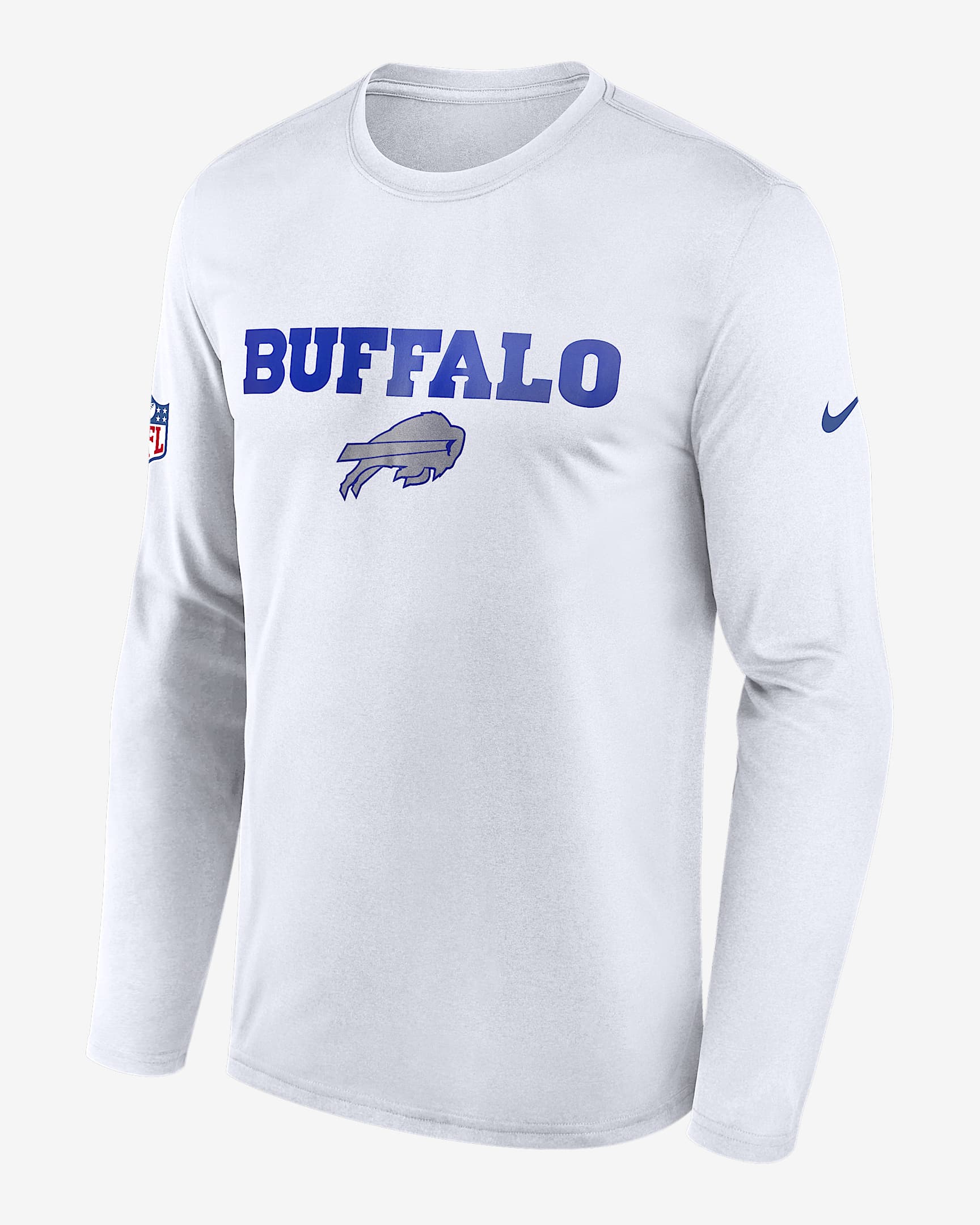 Buffalo Bills Rivalries Collection Sideline Legend Small Logo Men's Nike Dri-FIT NFL Long-Sleeve T-Shirt - White