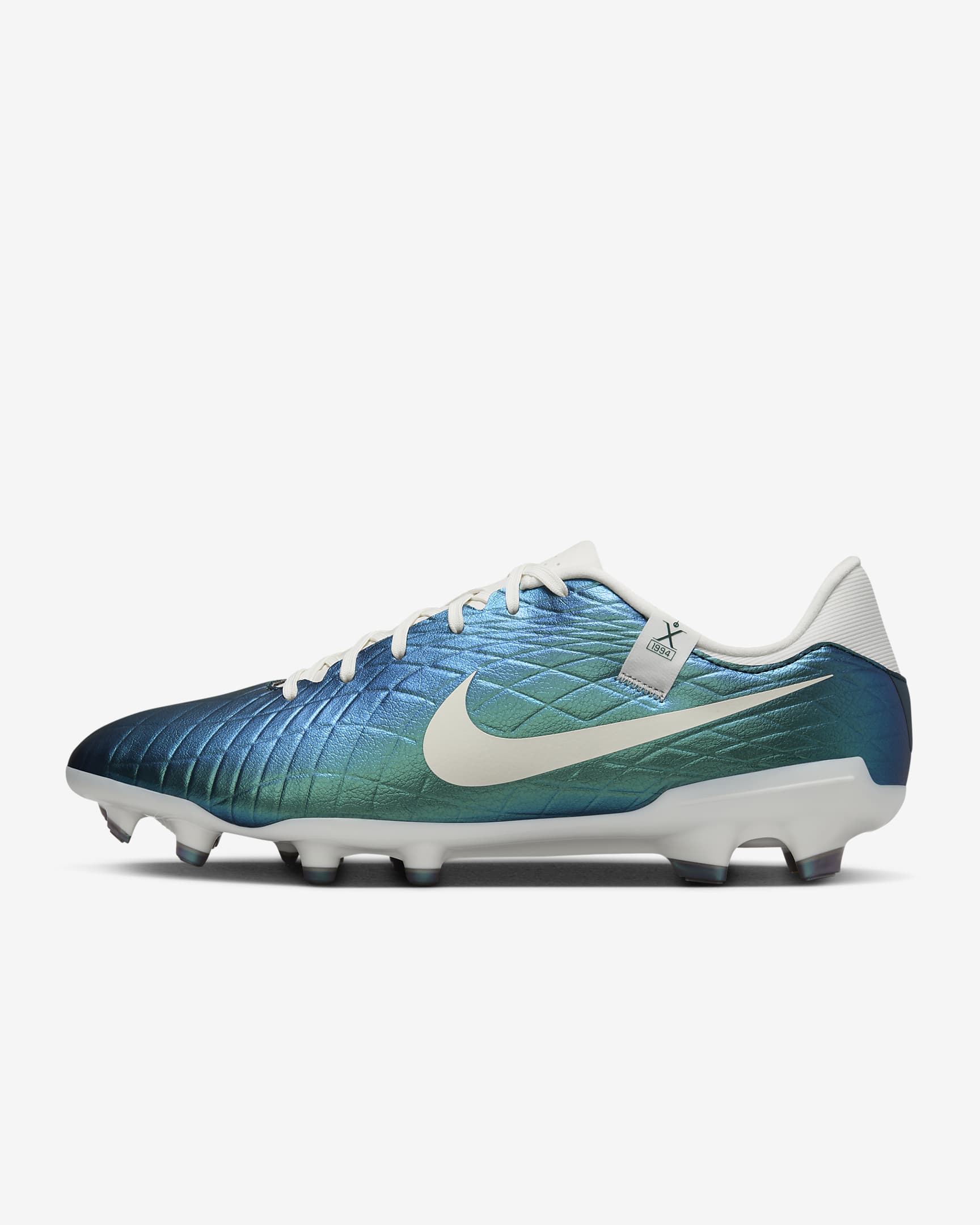 Fotbollssko Nike Tiempo Emerald Legend 10 Academy med lågt skaft MG - Dark Atomic Teal/Sail