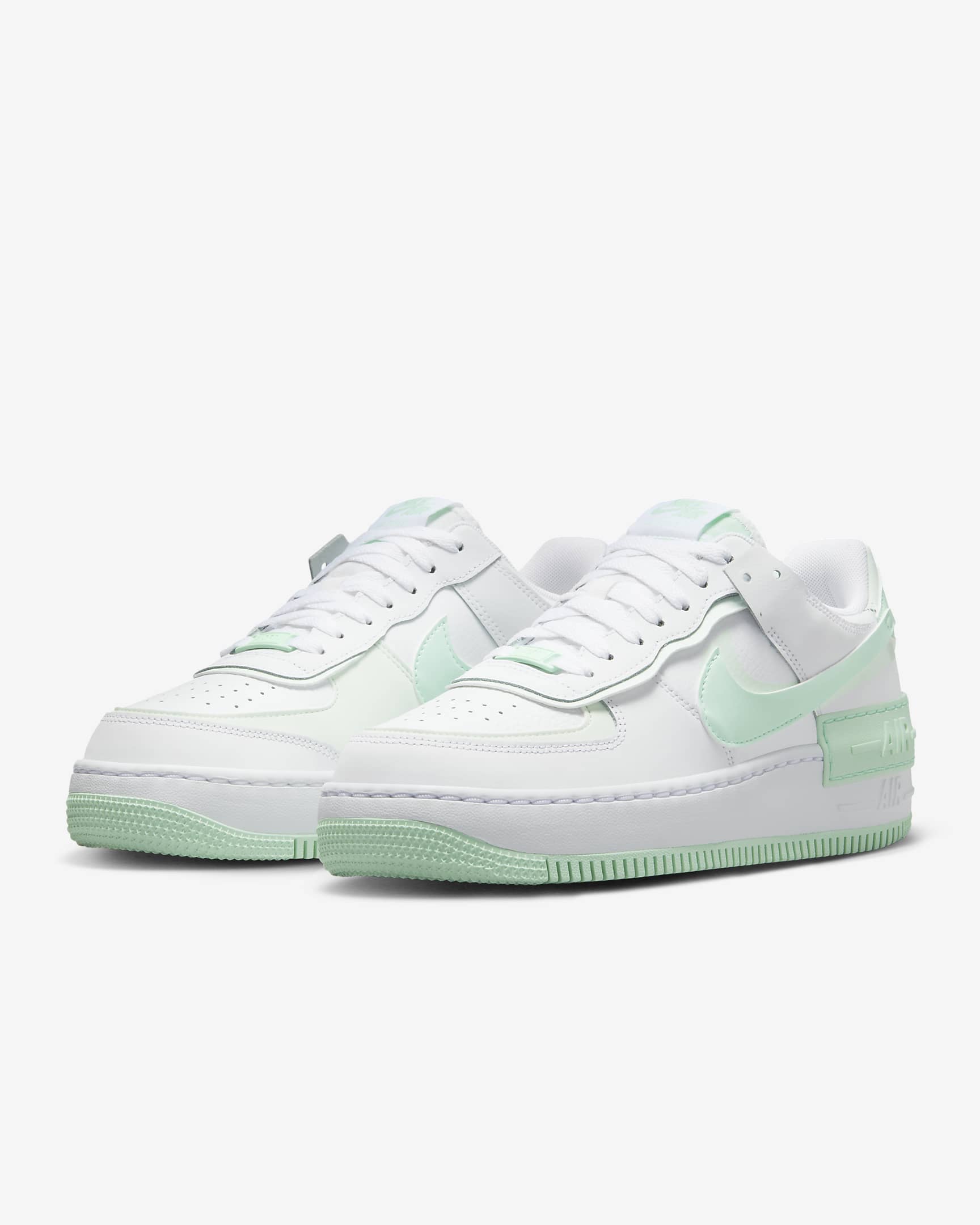 Nike Air Force 1 Shadow Damesschoen - Wit/Barely Green/Mint Foam