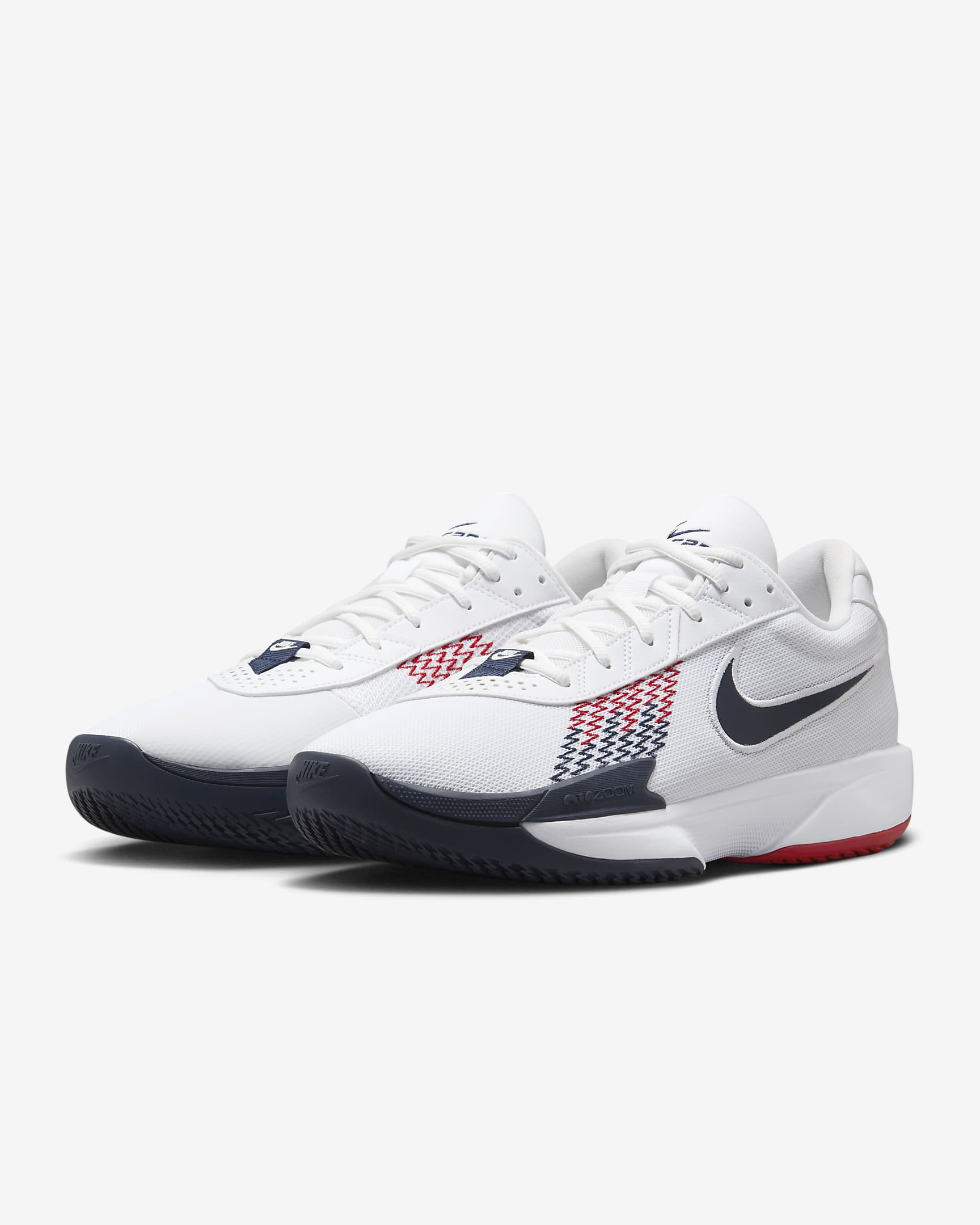 Nike G.T. Cut Academy-basketballsko til mænd - hvid/Sport Red/Obsidian