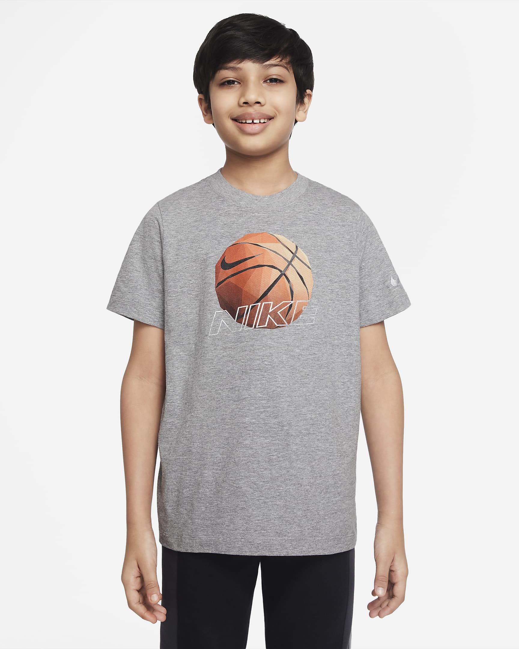 Nike Sportswear Big Kids' (Boys') T-Shirt - Dark Grey Heather