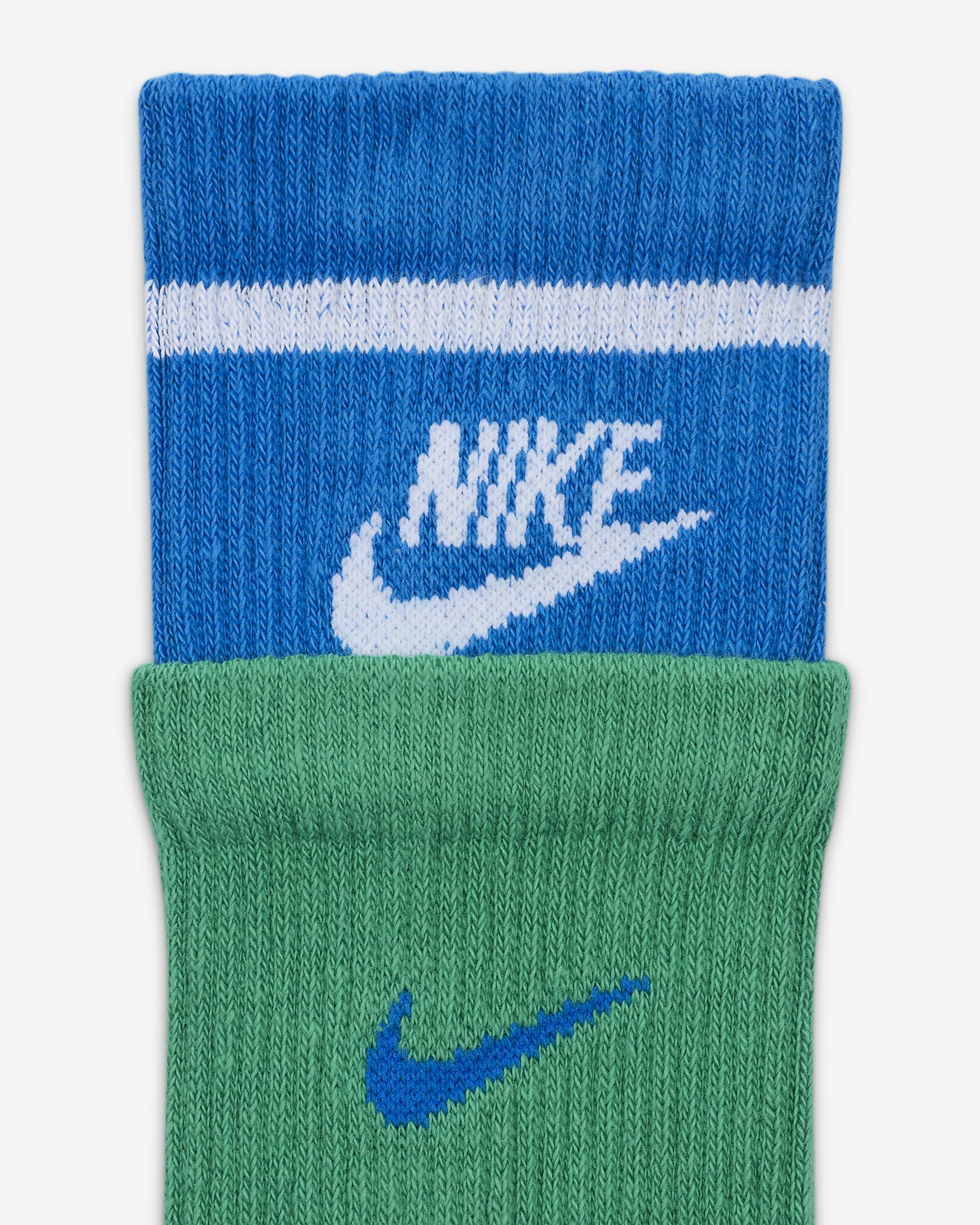 Nike Everyday Plus Cushioned Crew Socks (1 Pair) - Stadium Green/Laser Orange/White