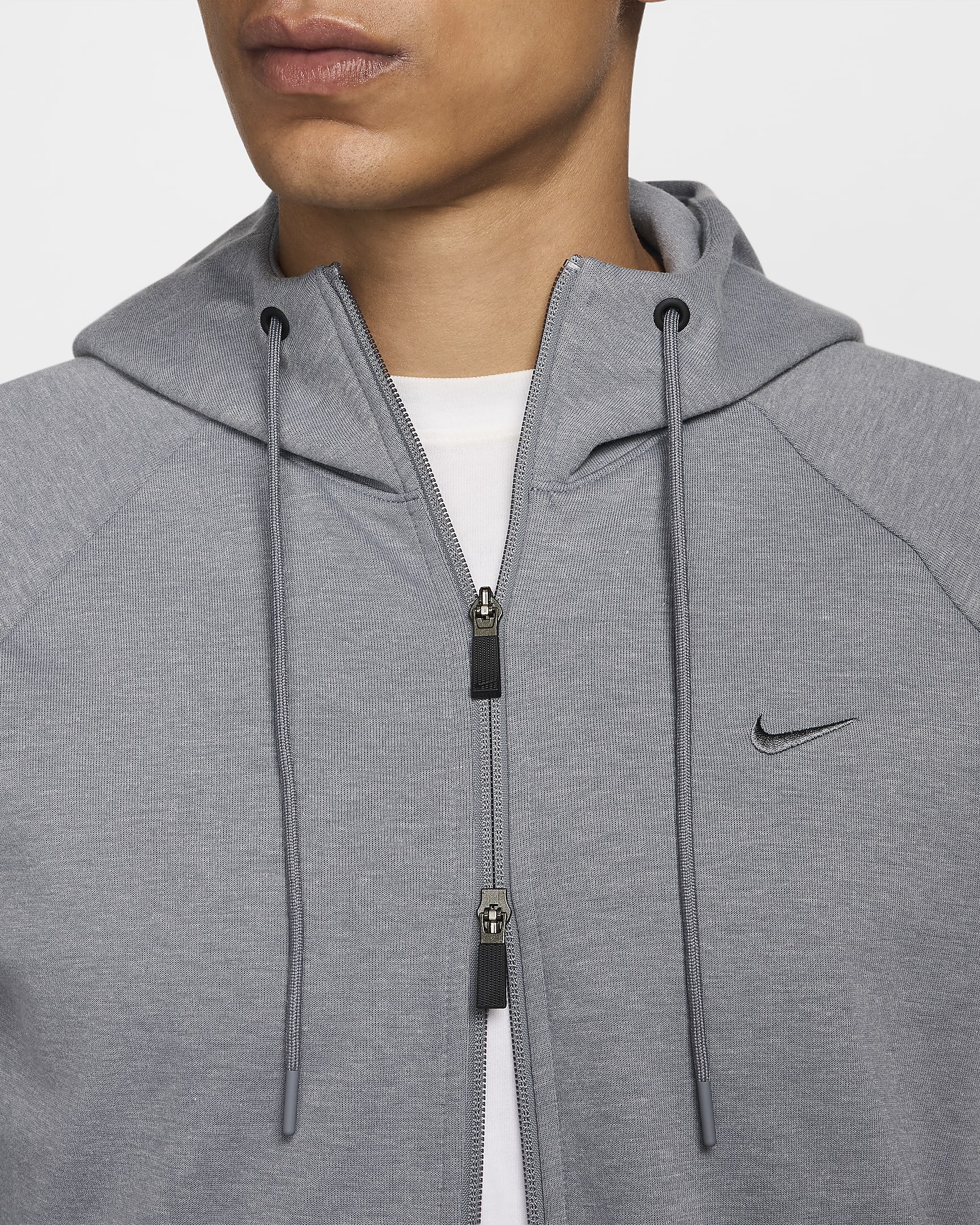 Nike Primary Dri-FIT UV multifunctionele hoodie met rits over de hele lengte voor heren - Cool Grey/Heather/Cool Grey