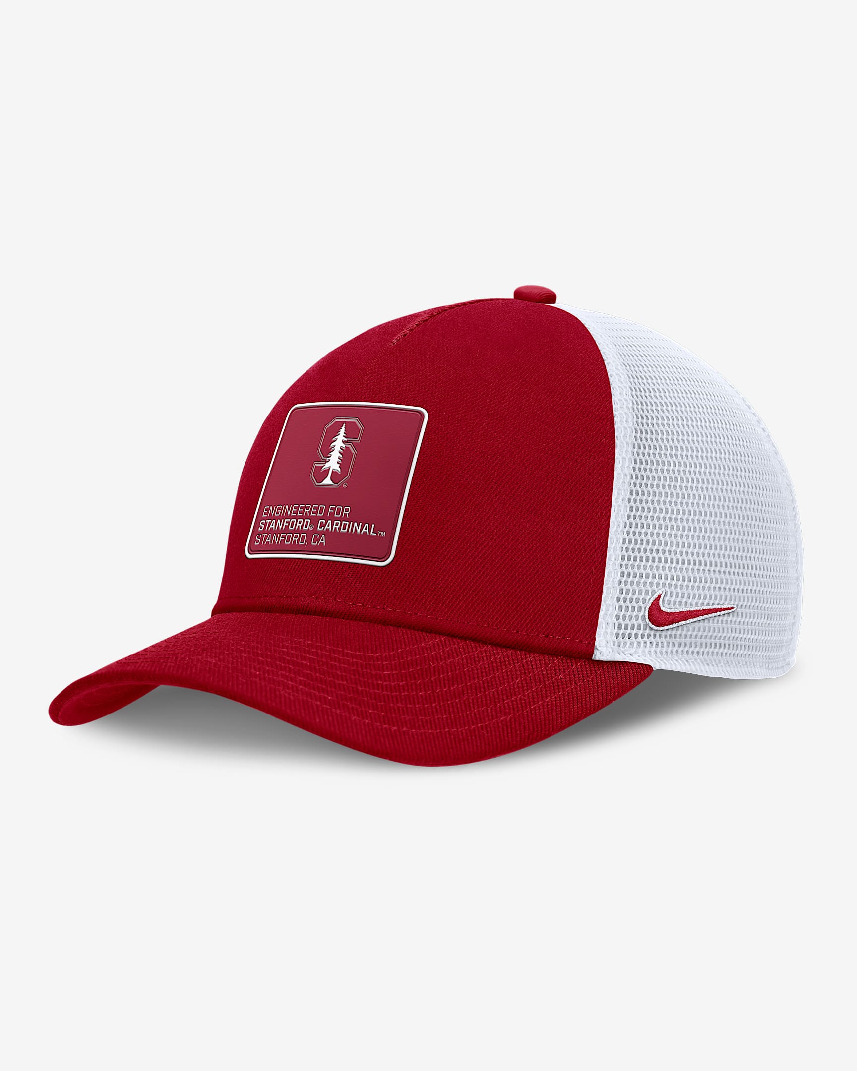 Gorra de rejilla universitaria Nike ajustable para hombre Stanford On-Field Rise Engineered - Rojo cardenal