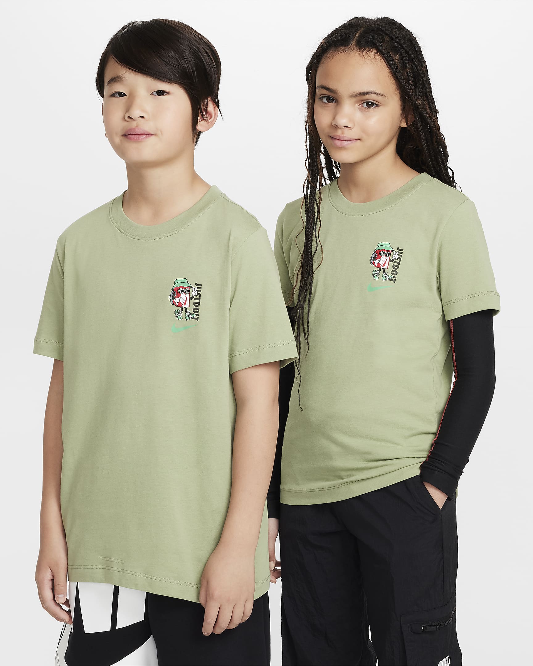 Nike Sportswear Big Kids' T-Shirt - Oil Green