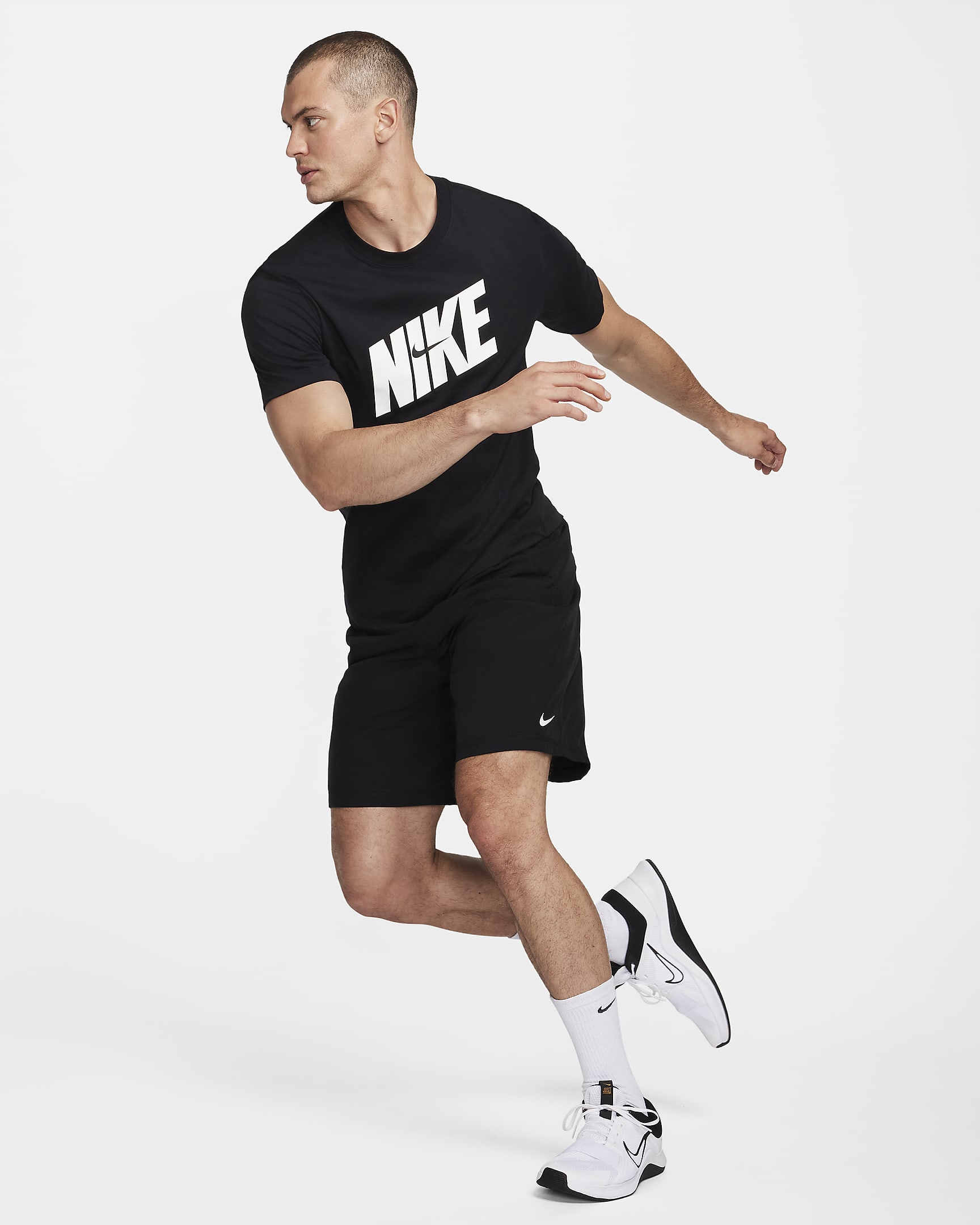 Nike Dri-FIT Fitness-T-Shirt für Herren - Schwarz