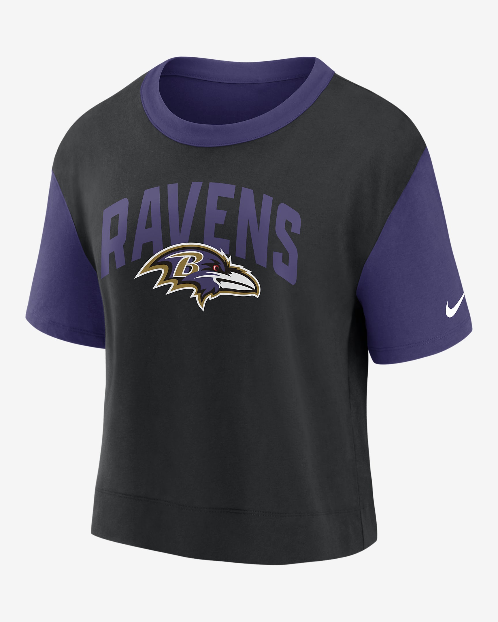 Nike Fashion (NFL Baltimore Ravens) Women's High-Hip T-Shirt. Nike.com
