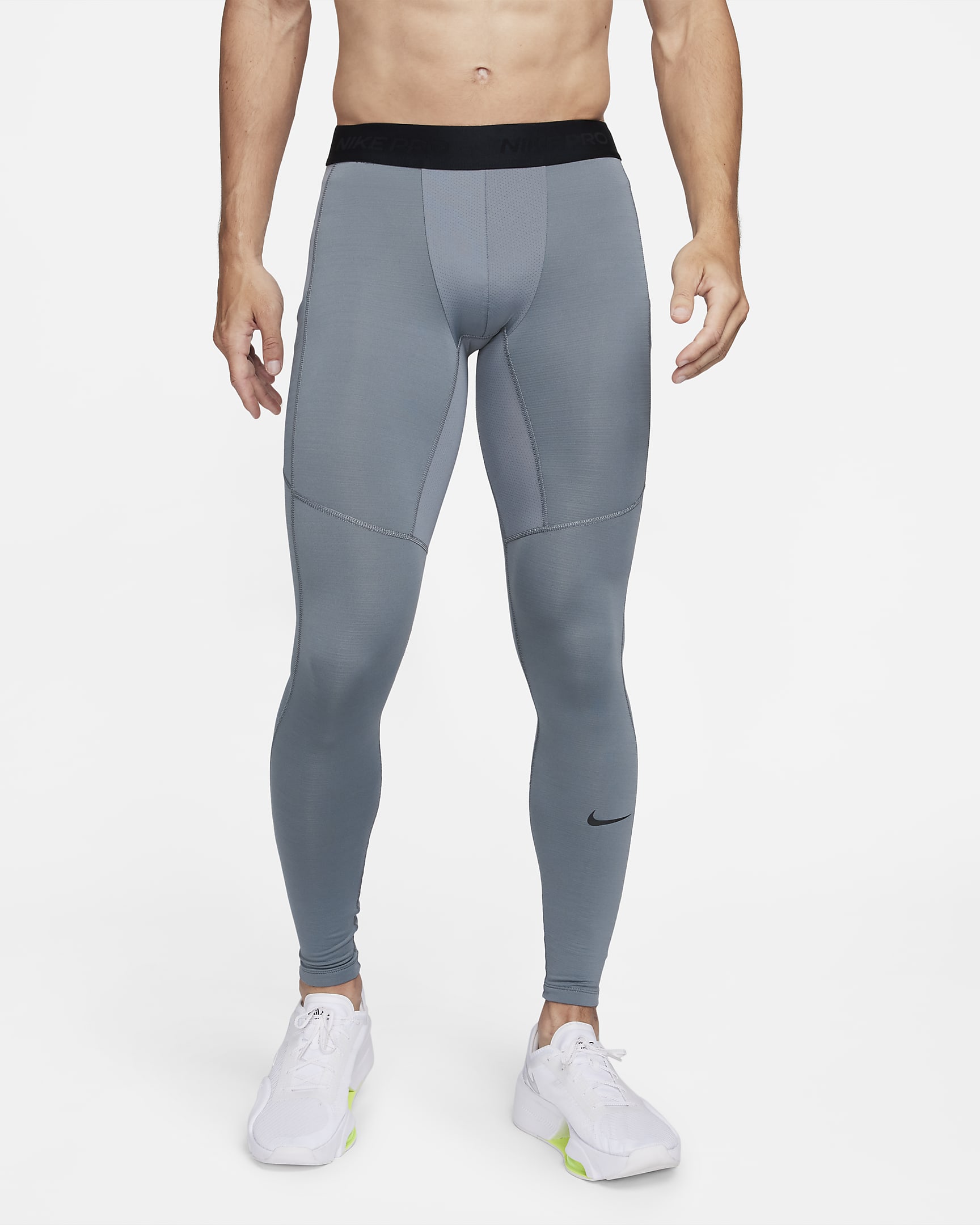 Nike Pro Warm Men's Tights - Smoke Grey/Black