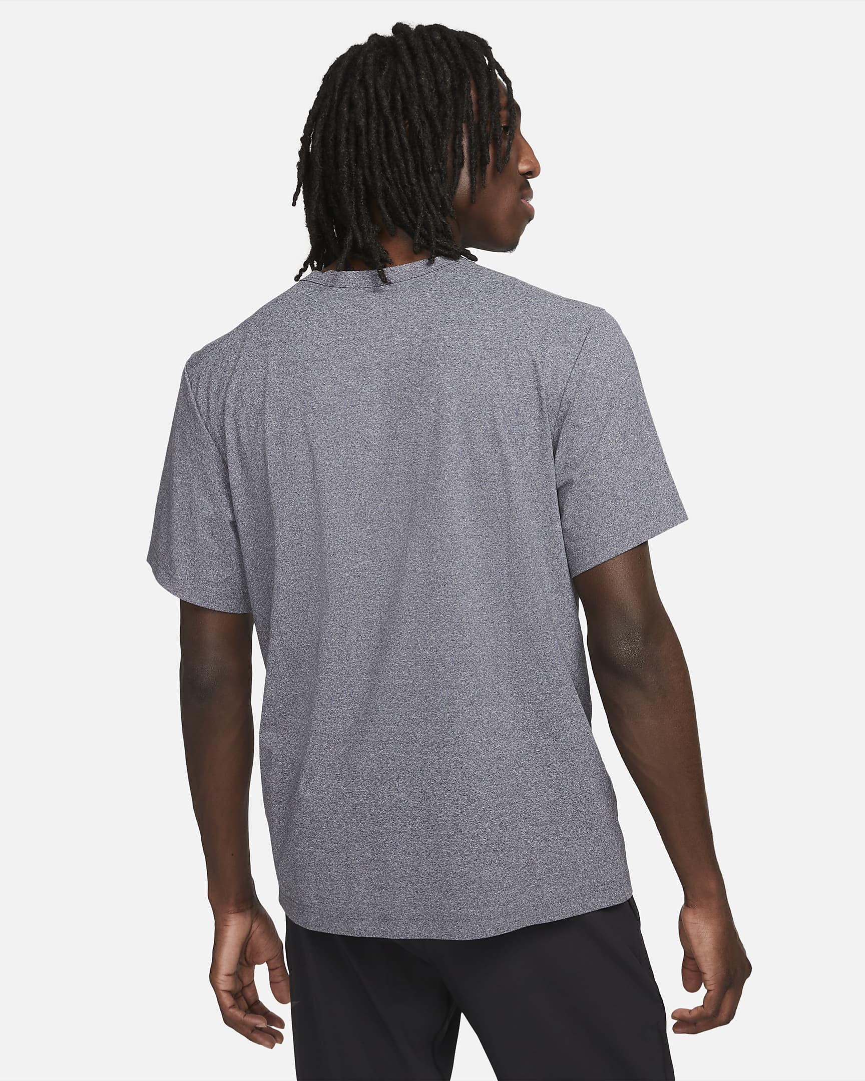 Camisola versátil de manga curta Dri-FIT UV Nike Hyverse para homem - Obsidian/Heather/Preto