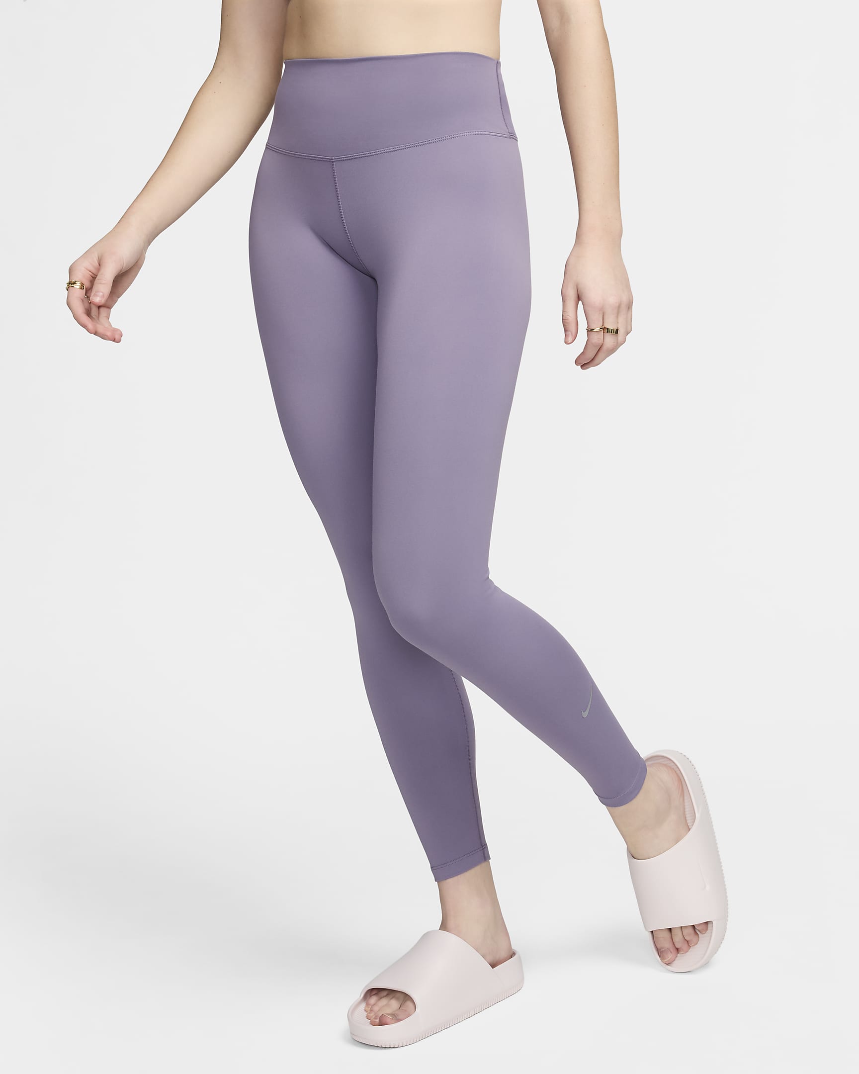 Nike One Leggings in voller Länge mit hohem Bund für Damen - Daybreak/Schwarz