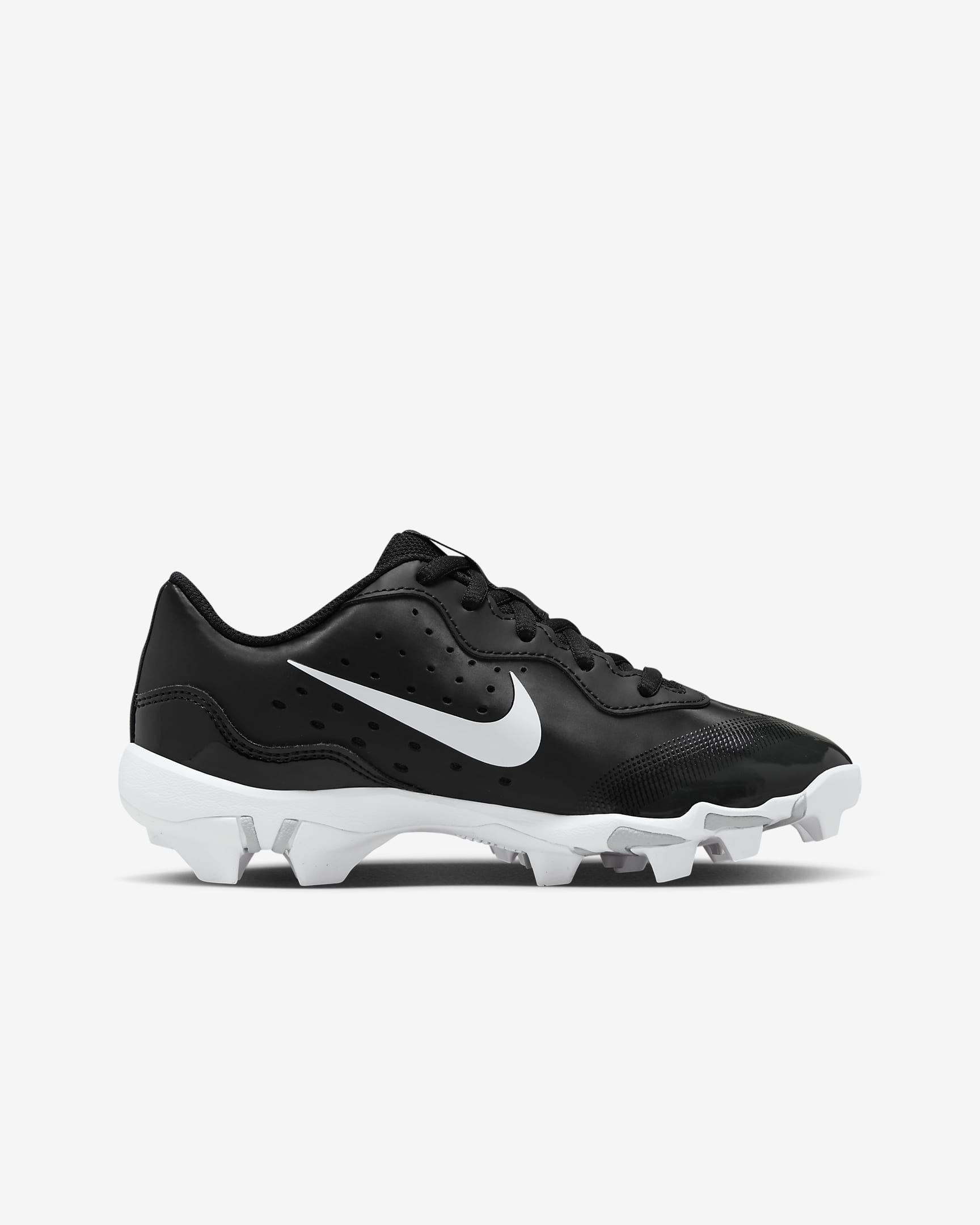 Tacos de béisbol para niños talla pequeña/grande Nike Alpha Huarache 4 Keystone - Negro/Platino puro/Blanco