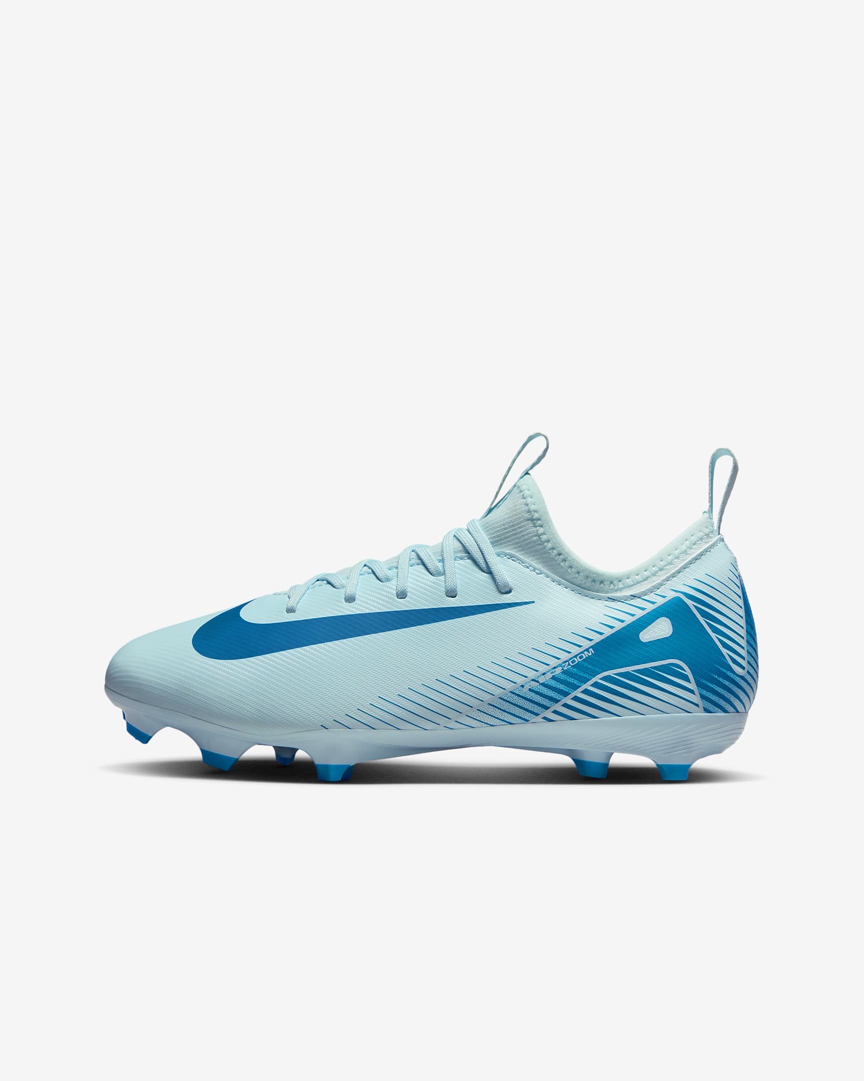 รองเท้าสตั๊ดฟุตบอลไม่หุ้มข้อเด็กเล็ก/เด็กโต MG Nike Jr. Mercurial Vapor 16 Academy - Glacier Blue/Blue Orbit