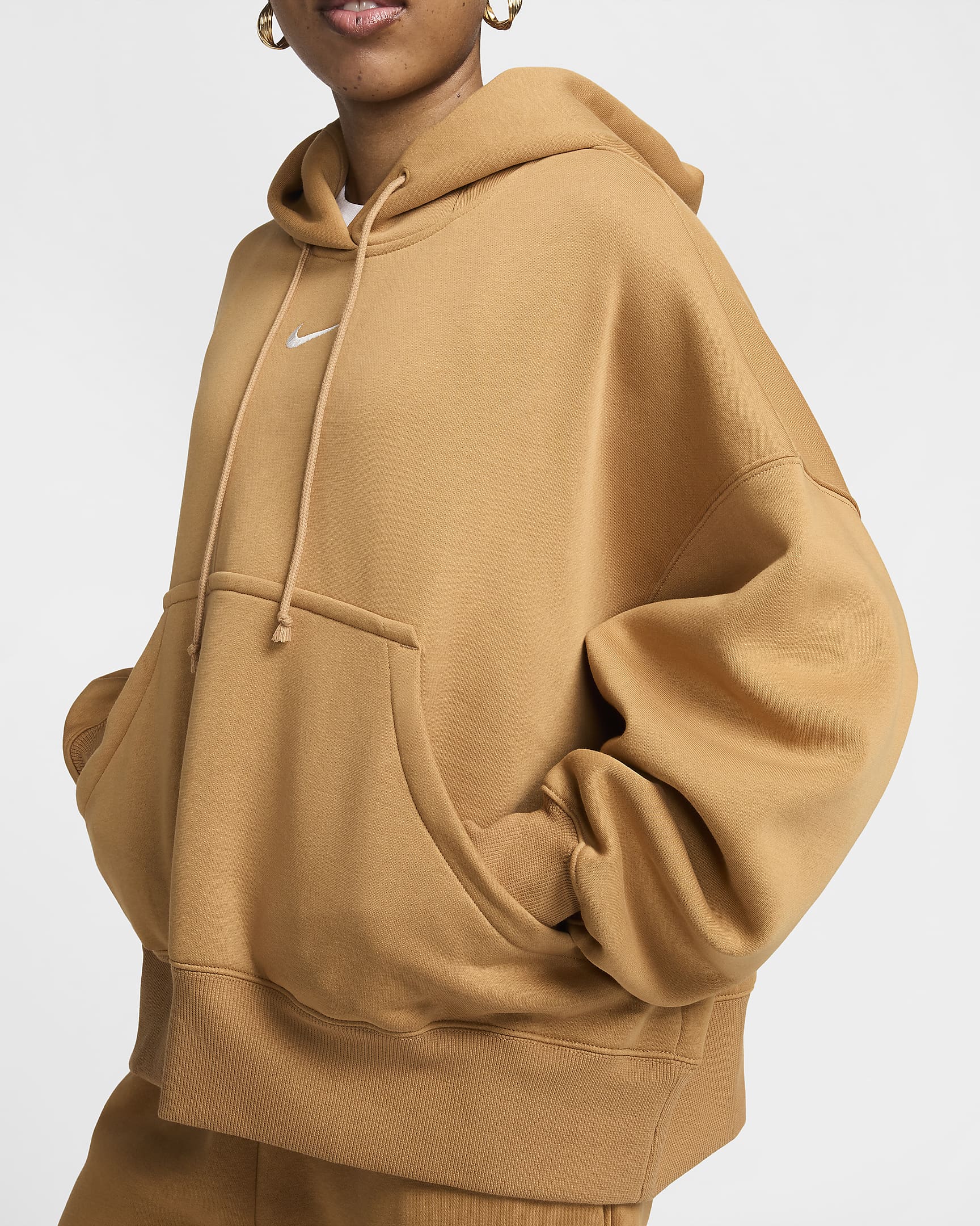 Nike Sportswear Phoenix Fleece Women's Over-Oversized Pullover Hoodie - Flax/Sail