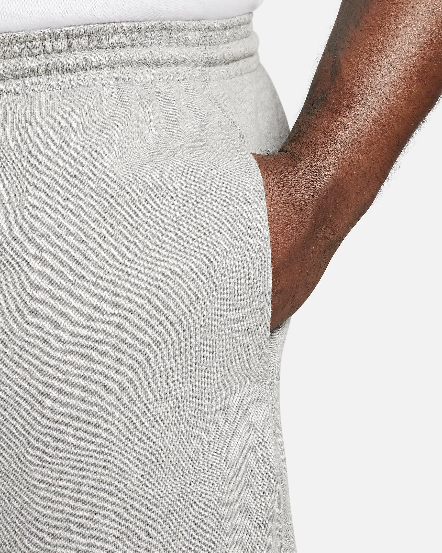 Short en maille Nike Club pour homme - Dark Grey Heather/Blanc